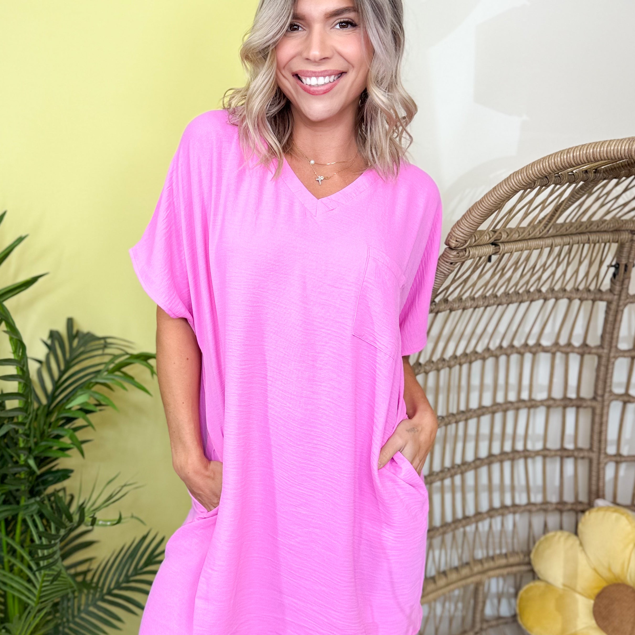 Breezy Bliss Dress-230 DRESSES/JUMPSUITS/ROMPERS-ZENANA-Heathered Boho Boutique, Women's Fashion and Accessories in Palmetto, FL