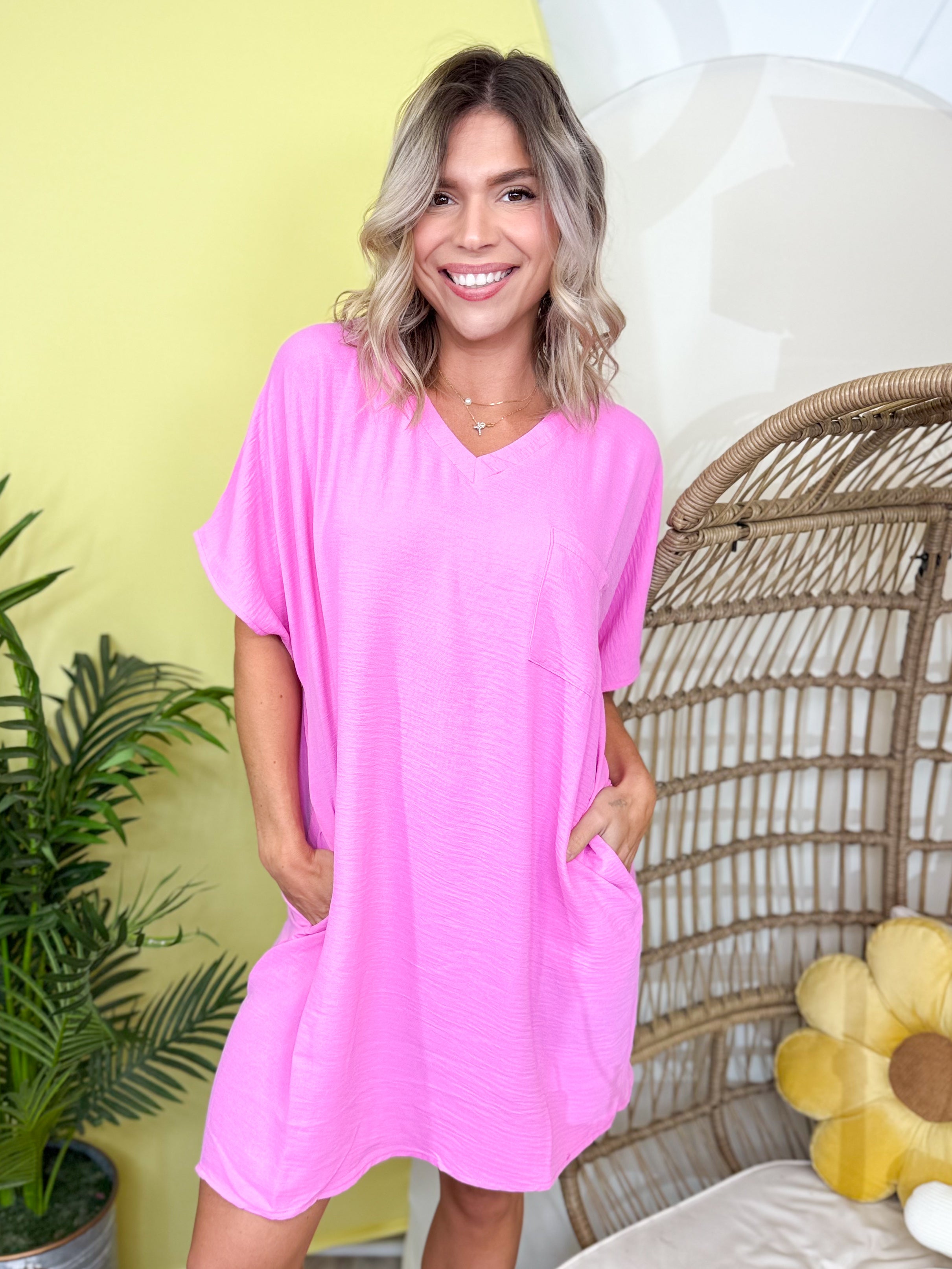 Breezy Bliss Dress-230 DRESSES/JUMPSUITS/ROMPERS-ZENANA-Heathered Boho Boutique, Women's Fashion and Accessories in Palmetto, FL