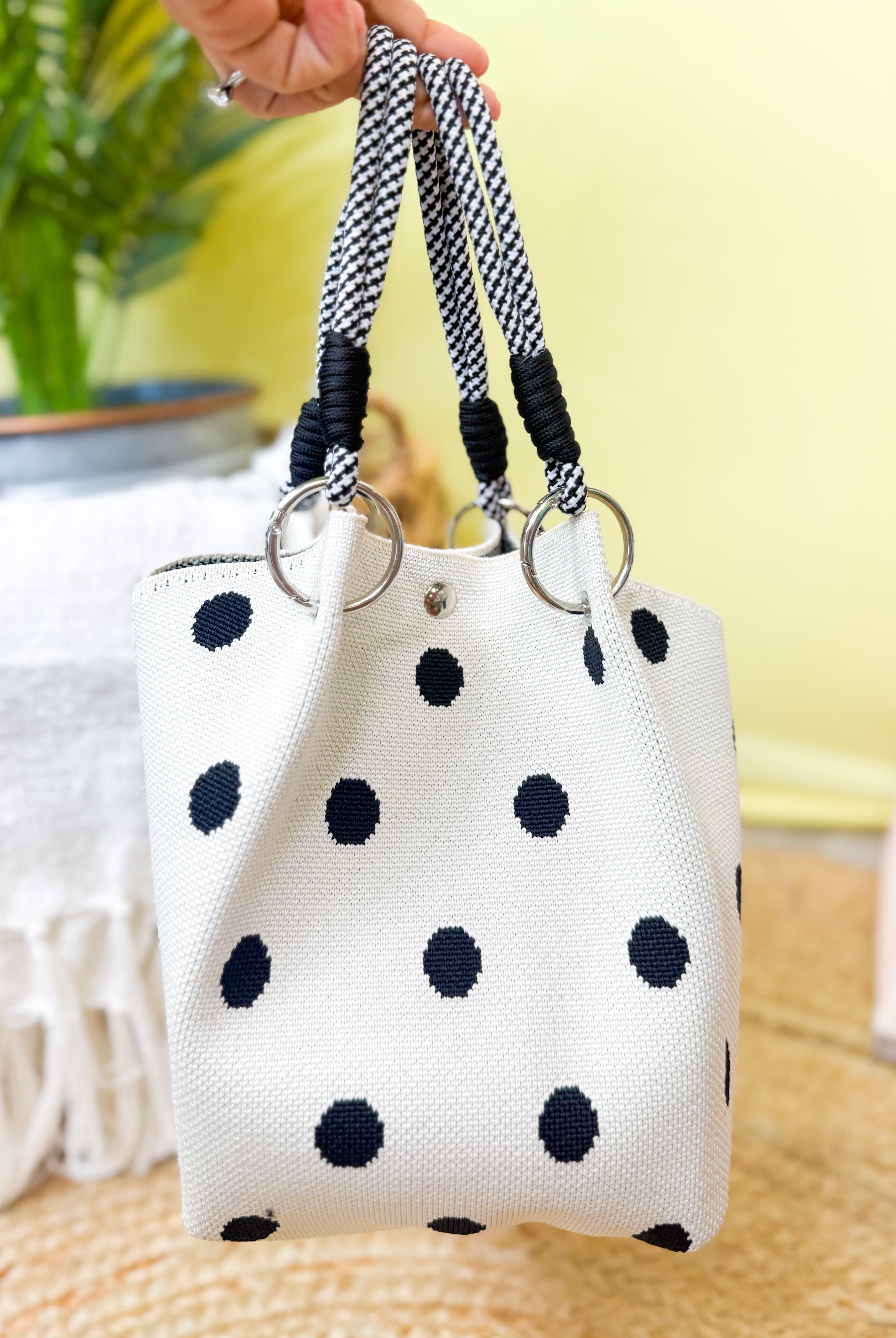 Restock: Spotted Style Tote-320 Bags-Heathered Boho-Heathered Boho Boutique, Women's Fashion and Accessories in Palmetto, FL