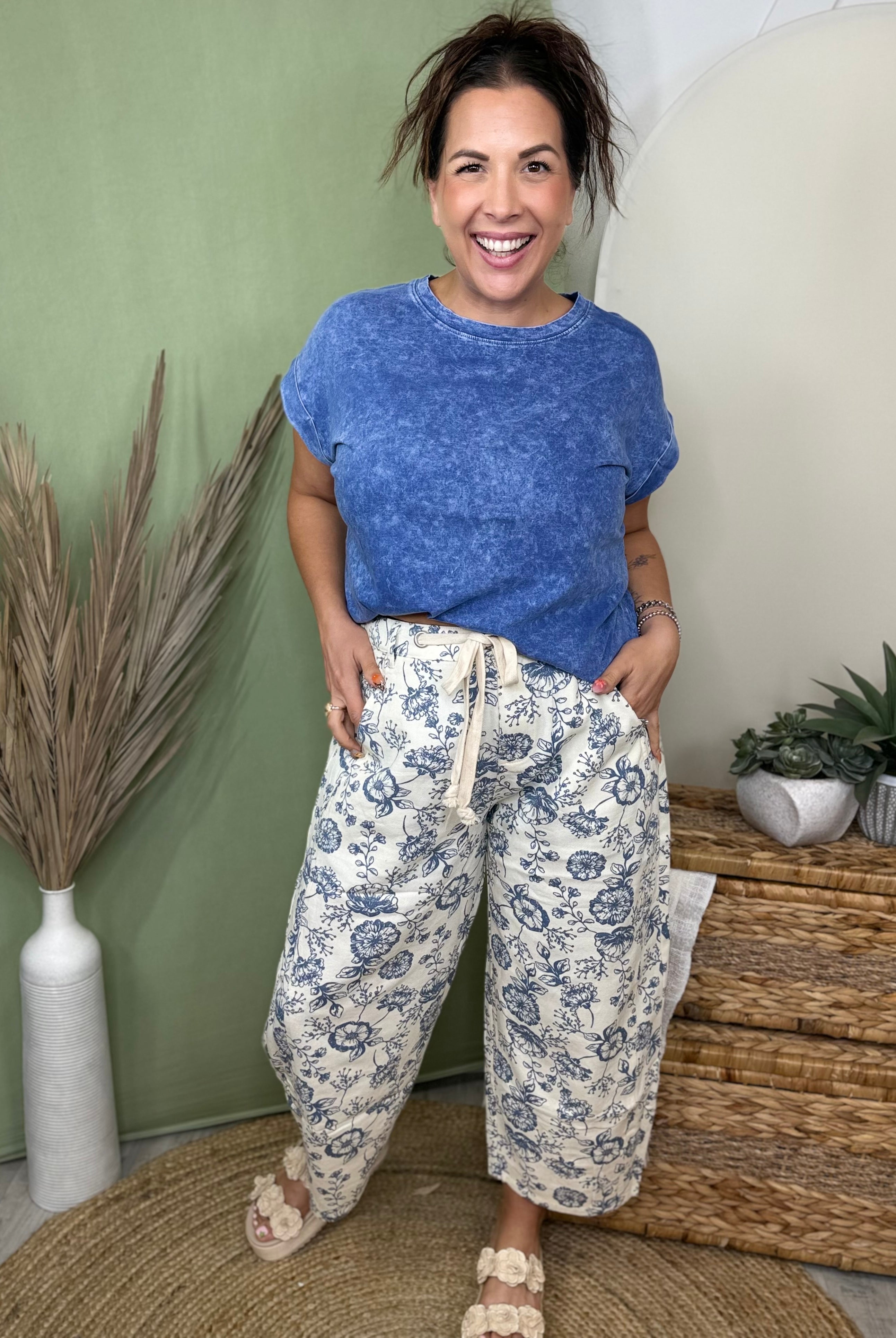 The Secret Garden Pants 🌸-150 PANTS-ODDI-Heathered Boho Boutique, Women's Fashion and Accessories in Palmetto, FL