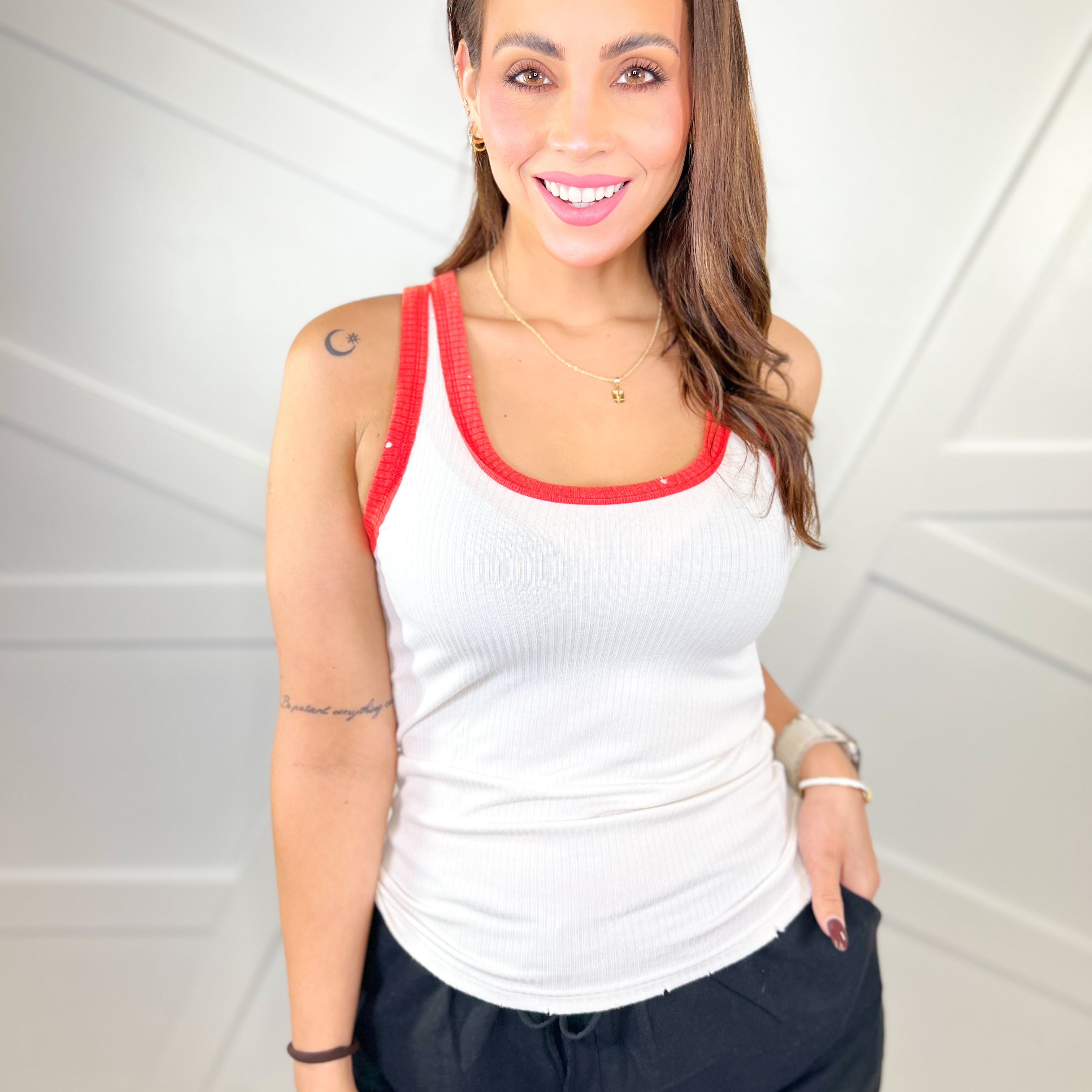 Living in Color Tank Top-100 TANK/CROP TOPS-White Birch-Heathered Boho Boutique, Women's Fashion and Accessories in Palmetto, FL