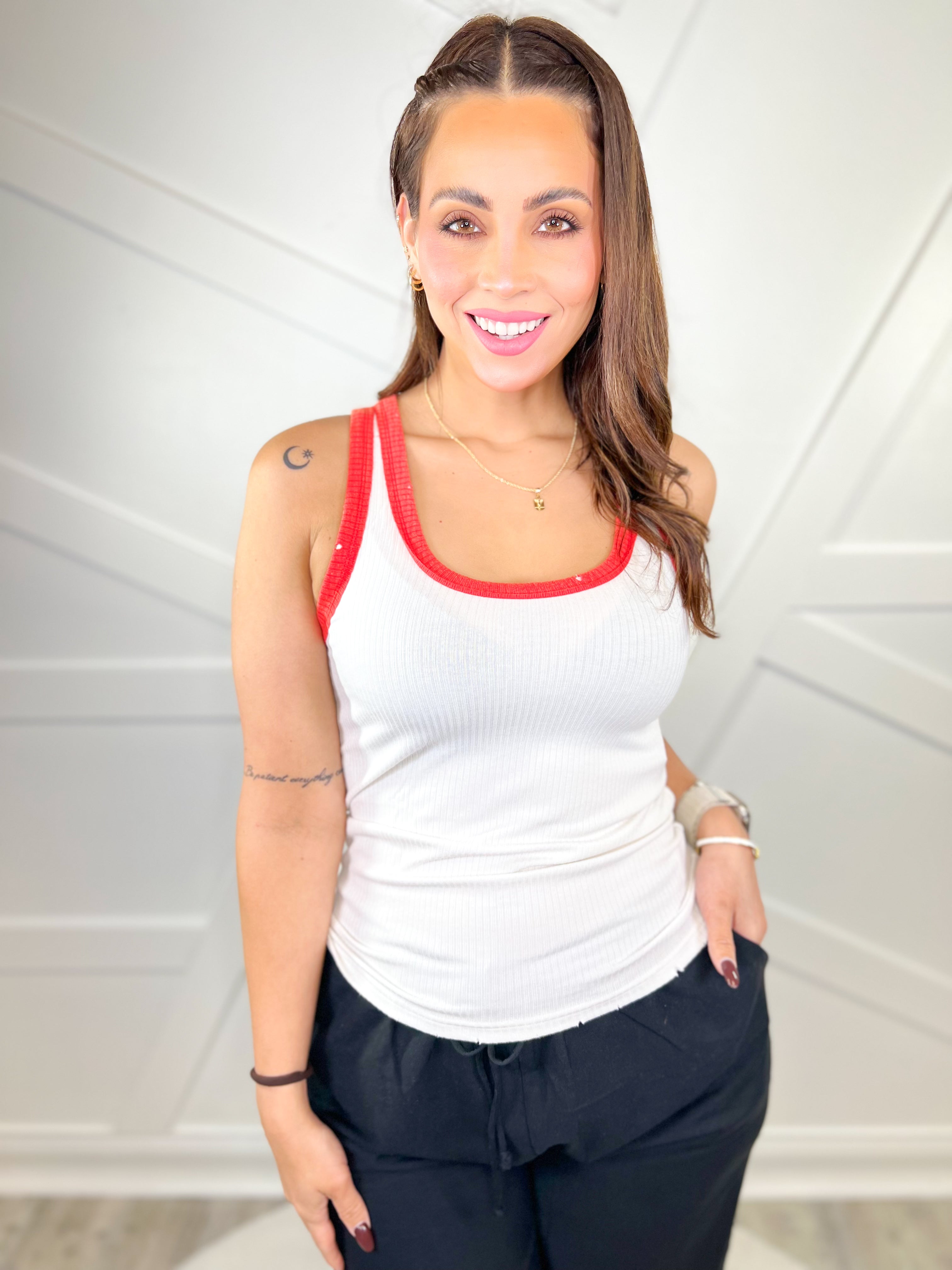 Living in Color Tank Top-100 TANK/CROP TOPS-White Birch-Heathered Boho Boutique, Women's Fashion and Accessories in Palmetto, FL