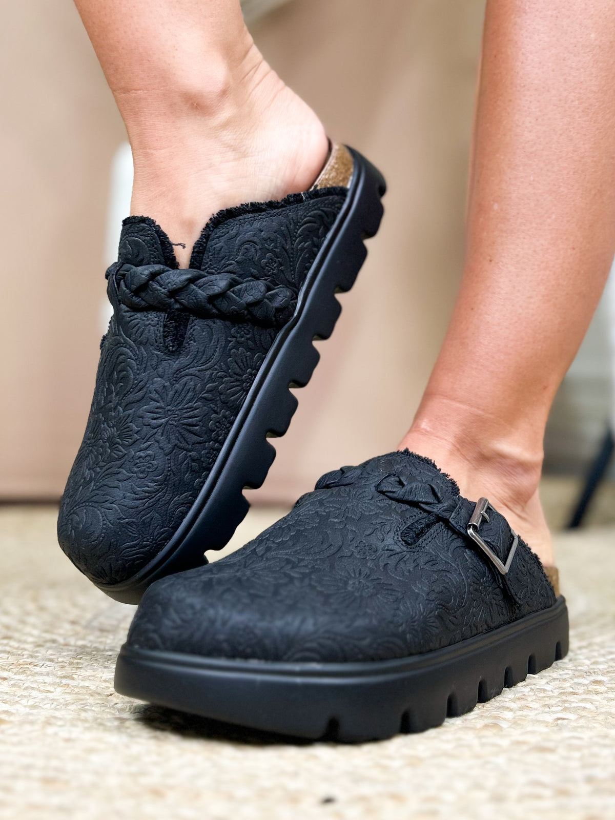 Tooled Cali Mule-350 SHOES-Very G-Heathered Boho Boutique, Women's Fashion and Accessories in Palmetto, FL