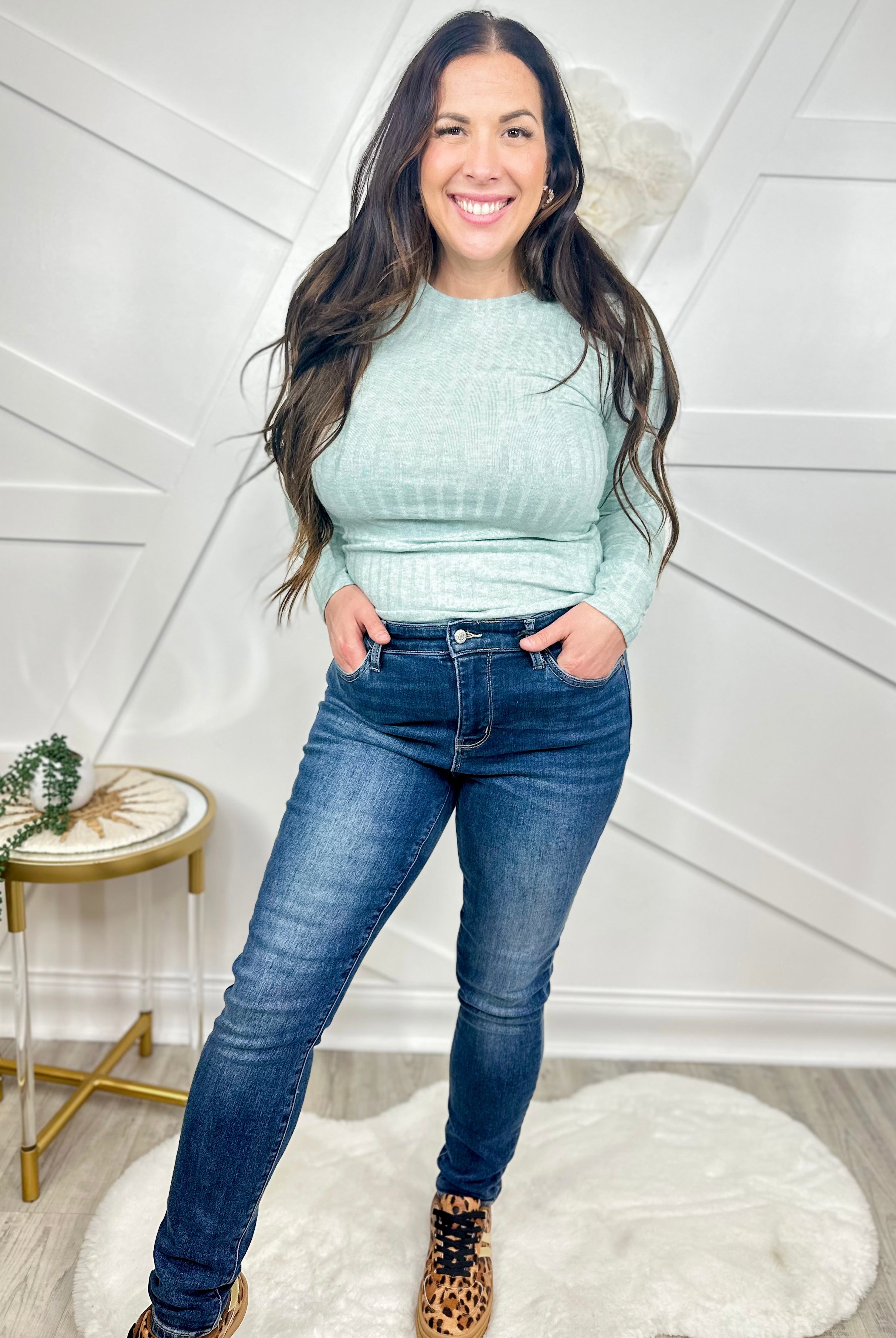 Warm Up Thermadenim Skinny Jeans by Judy Blue-190 Jeans-Judy Blue-Heathered Boho Boutique, Women's Fashion and Accessories in Palmetto, FL