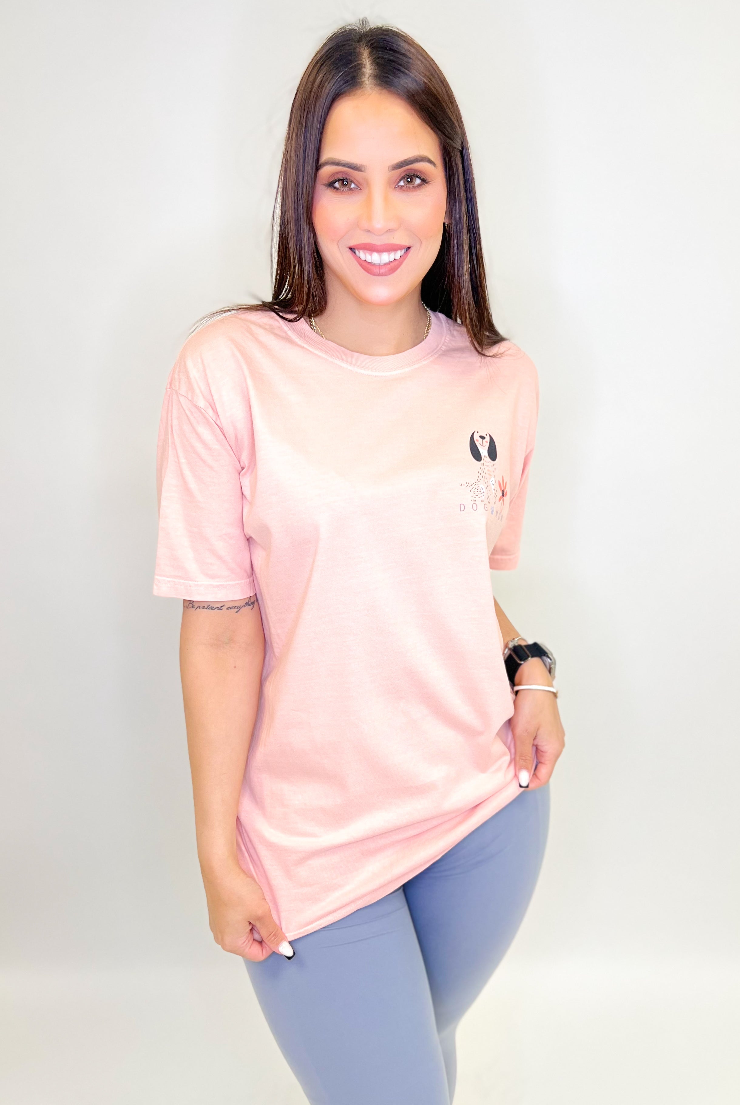 Social Dog Mom Graphic Tee-130 Graphic Tees-Heathered Boho-Heathered Boho Boutique, Women's Fashion and Accessories in Palmetto, FL