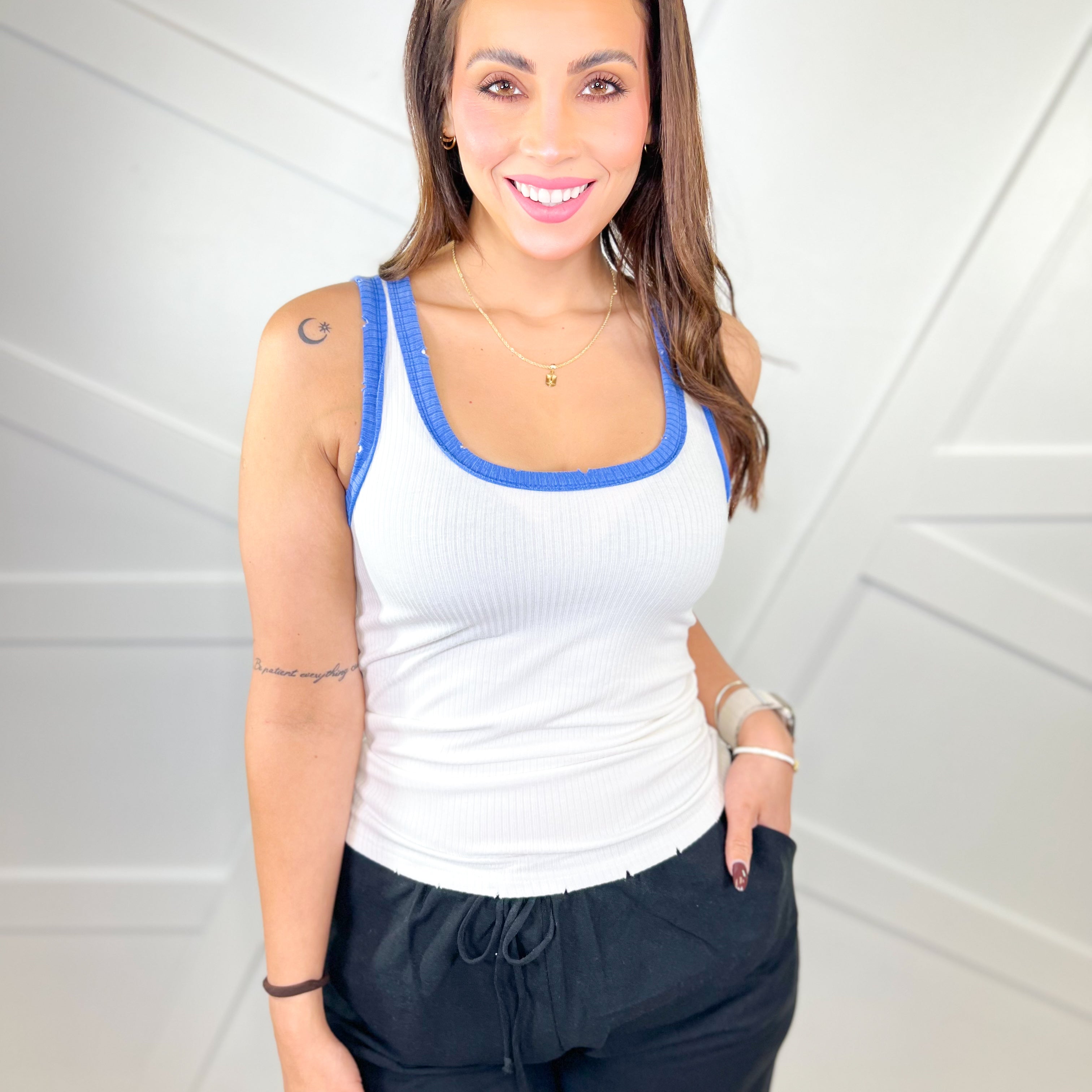 Living in Color Tank Top-100 TANK/CROP TOPS-White Birch-Heathered Boho Boutique, Women's Fashion and Accessories in Palmetto, FL