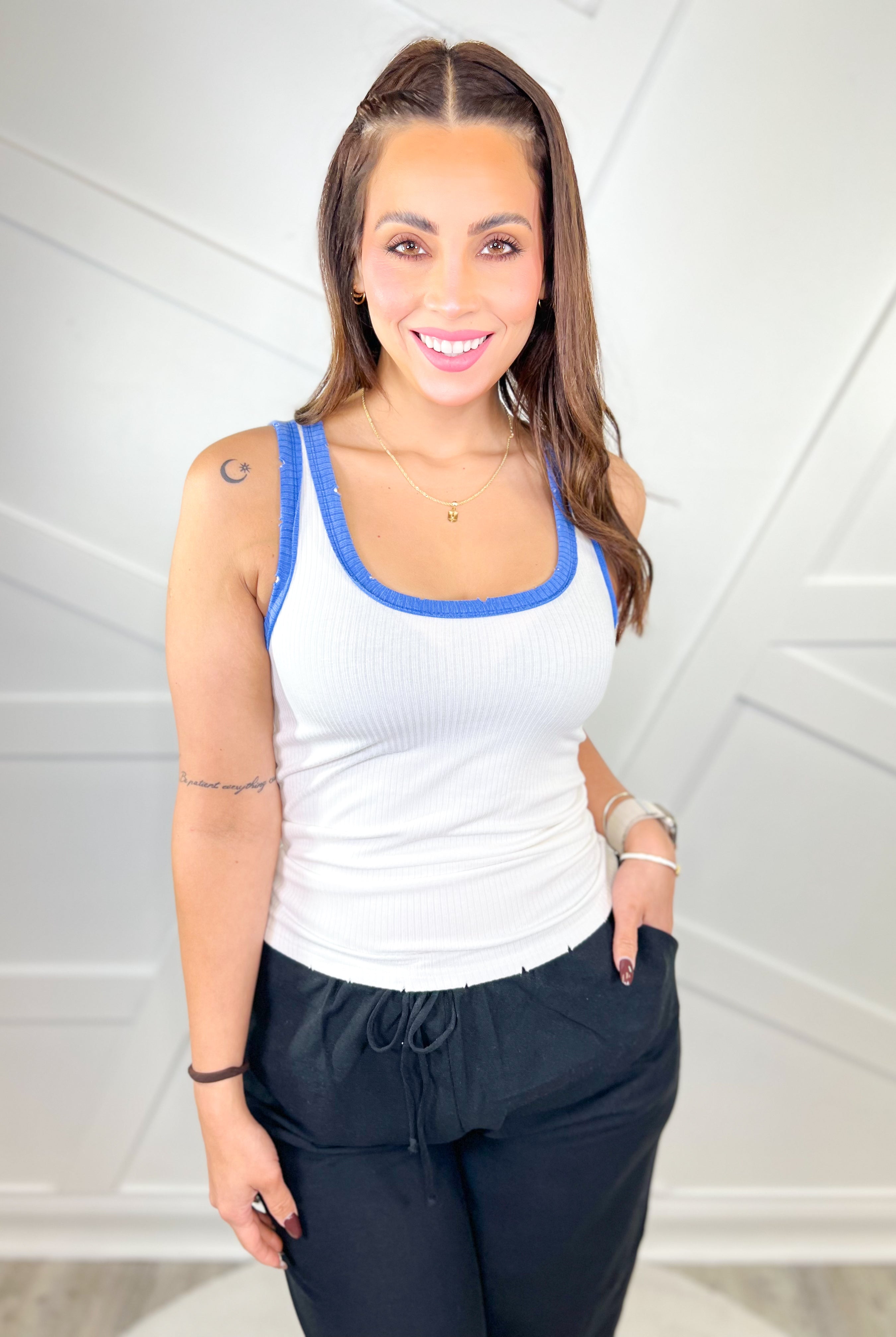 Living in Color Tank Top-100 TANK/CROP TOPS-White Birch-Heathered Boho Boutique, Women's Fashion and Accessories in Palmetto, FL