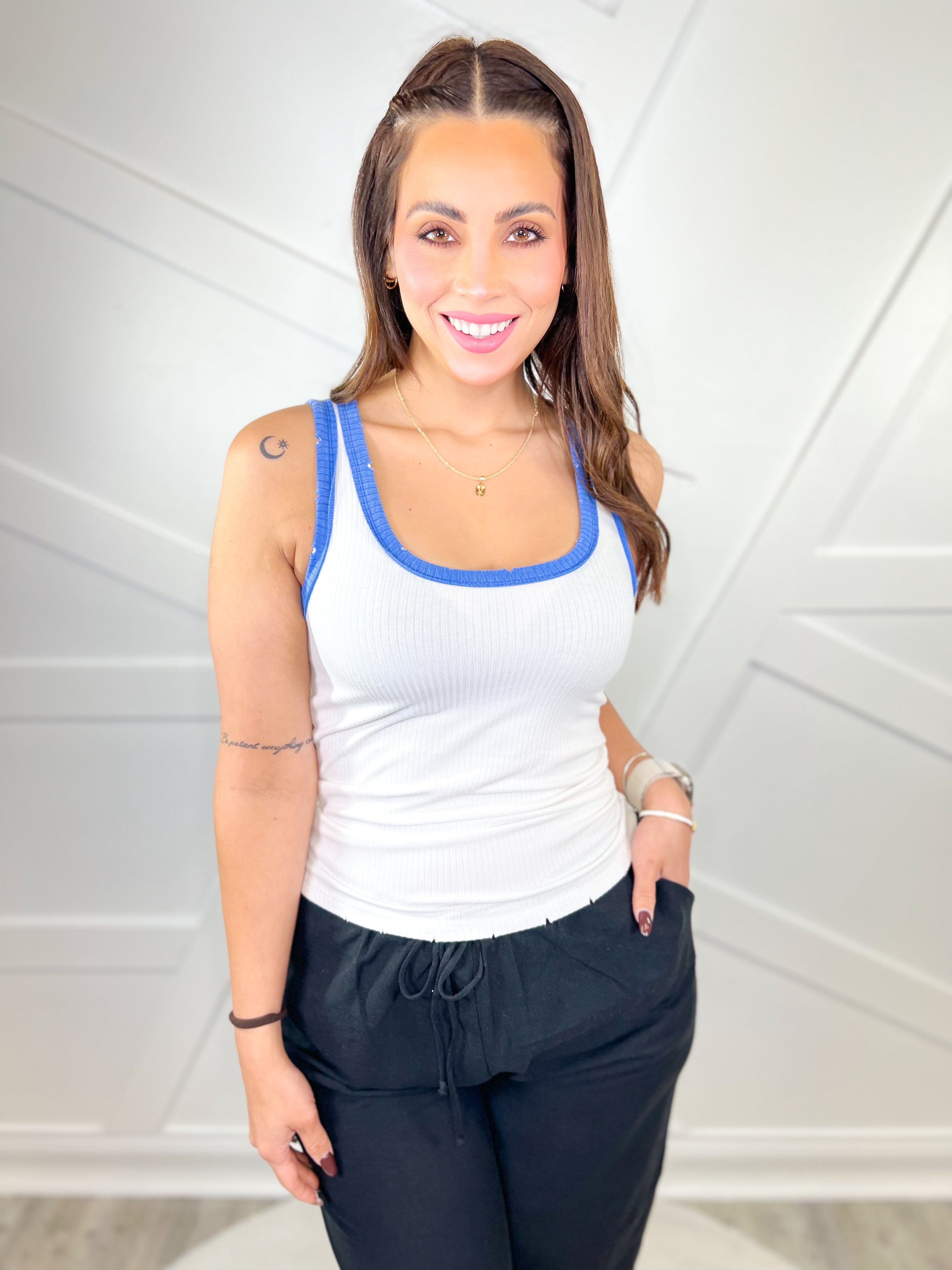 Living in Color Tank Top-100 TANK/CROP TOPS-White Birch-Heathered Boho Boutique, Women's Fashion and Accessories in Palmetto, FL