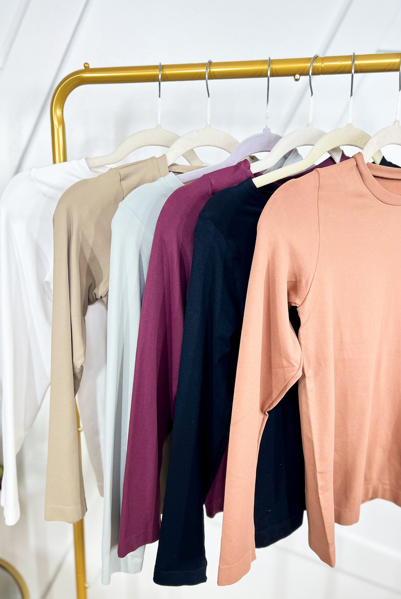 Restock: Take Your Time Seamless Top-120 Long Sleeve Tops-YELETE-Heathered Boho Boutique, Women's Fashion and Accessories in Palmetto, FL