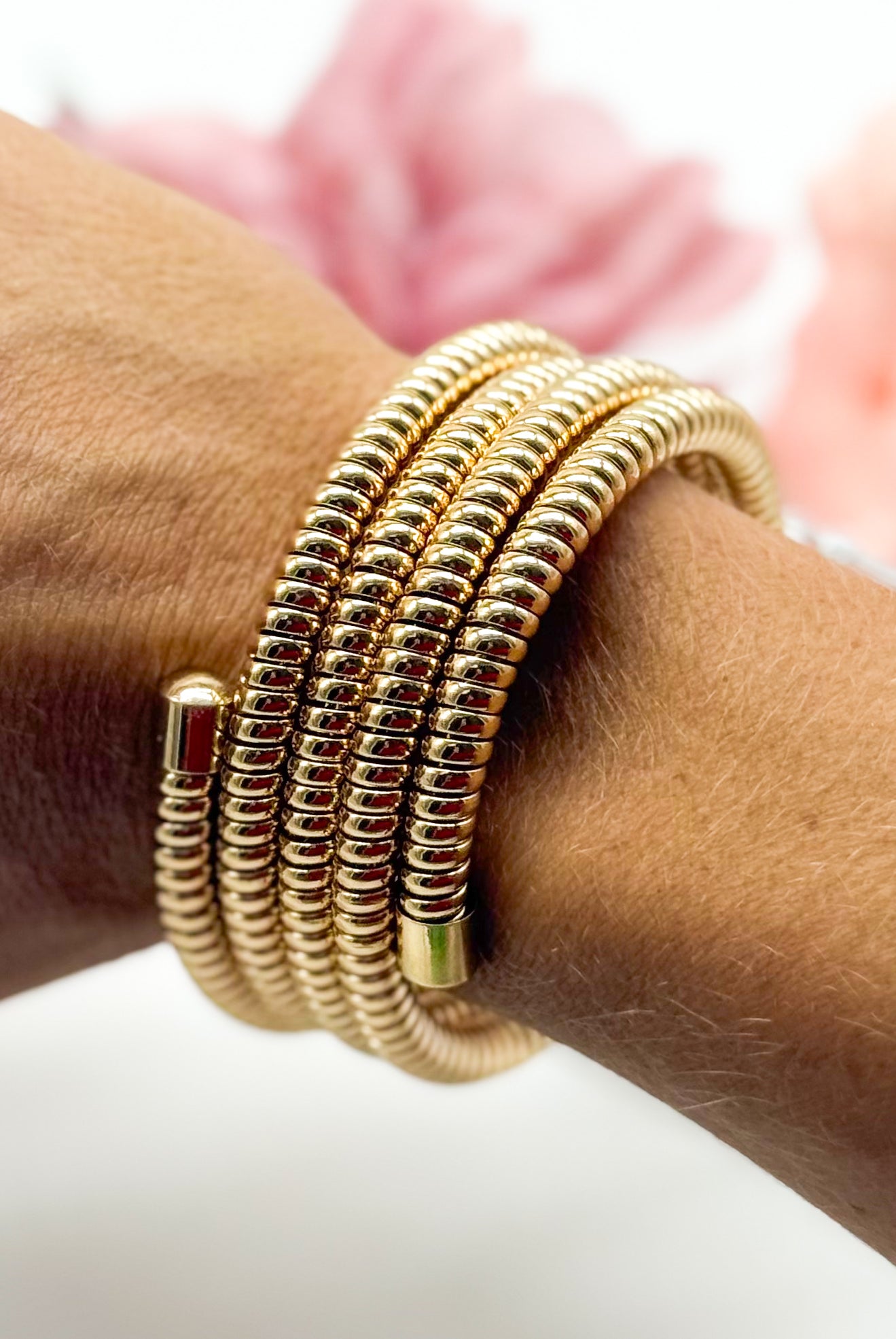 Quadruple Coil Chain Cuff-310 Jewelry-RM Manufacturing-Heathered Boho Boutique, Women's Fashion and Accessories in Palmetto, FL