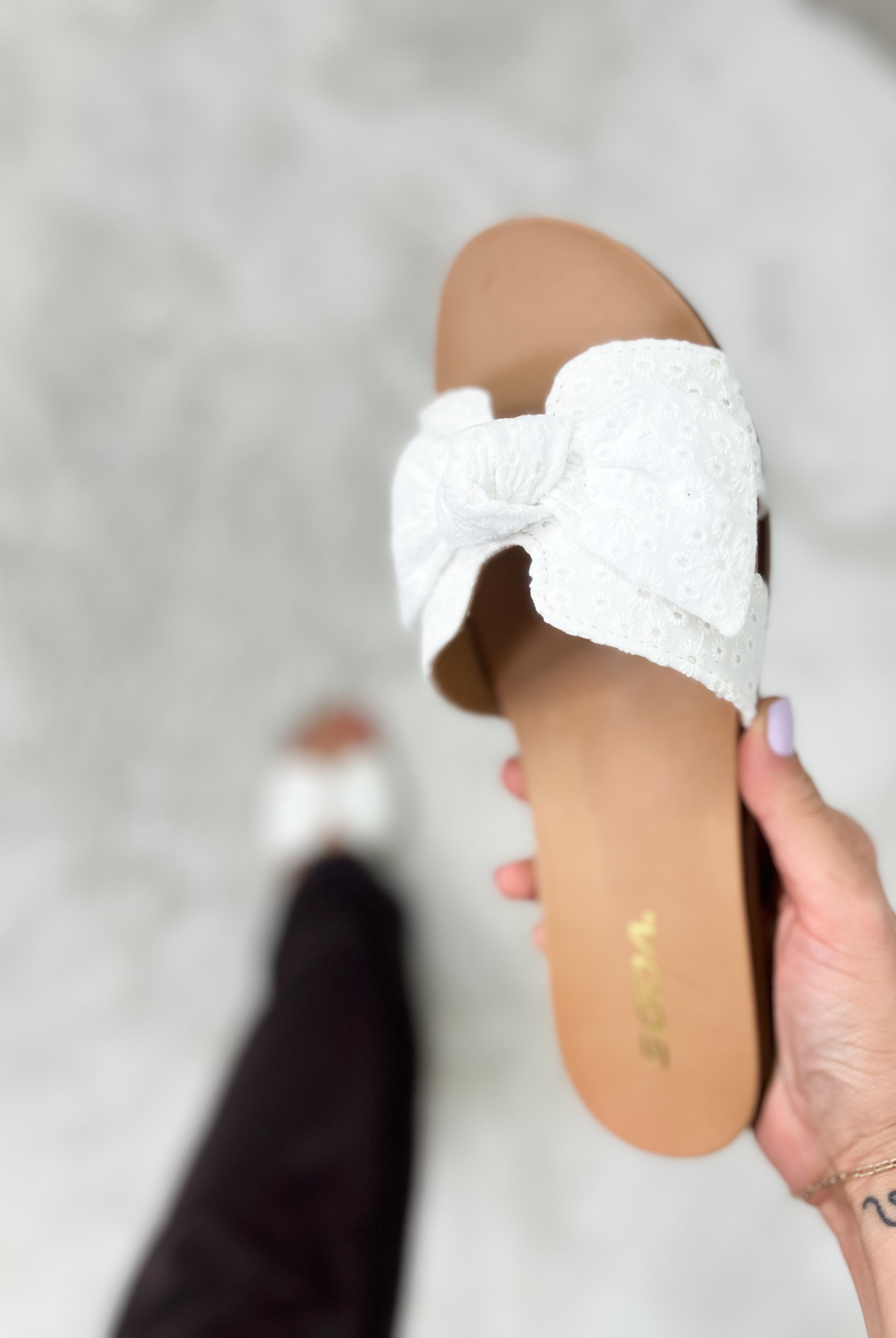 Writer Sandals - White Eyelet-350 Shoes-Fortune Dynamic-Heathered Boho Boutique, Women's Fashion and Accessories in Palmetto, FL