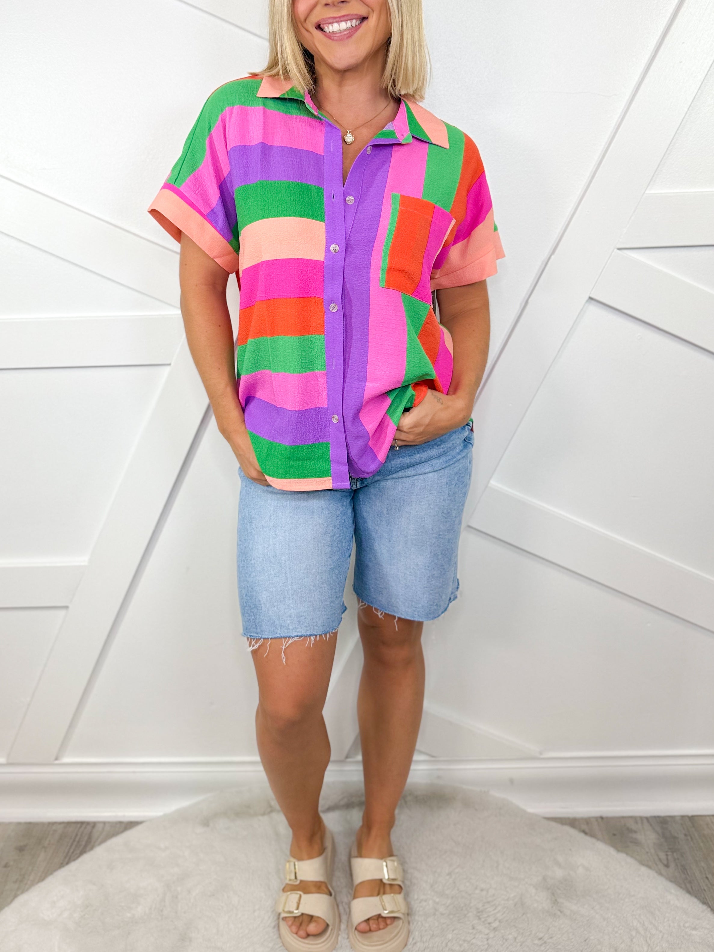 Make No Mistake Bermuda Shorts by Risen-160 shorts-Risen Jeans-Heathered Boho Boutique, Women's Fashion and Accessories in Palmetto, FL