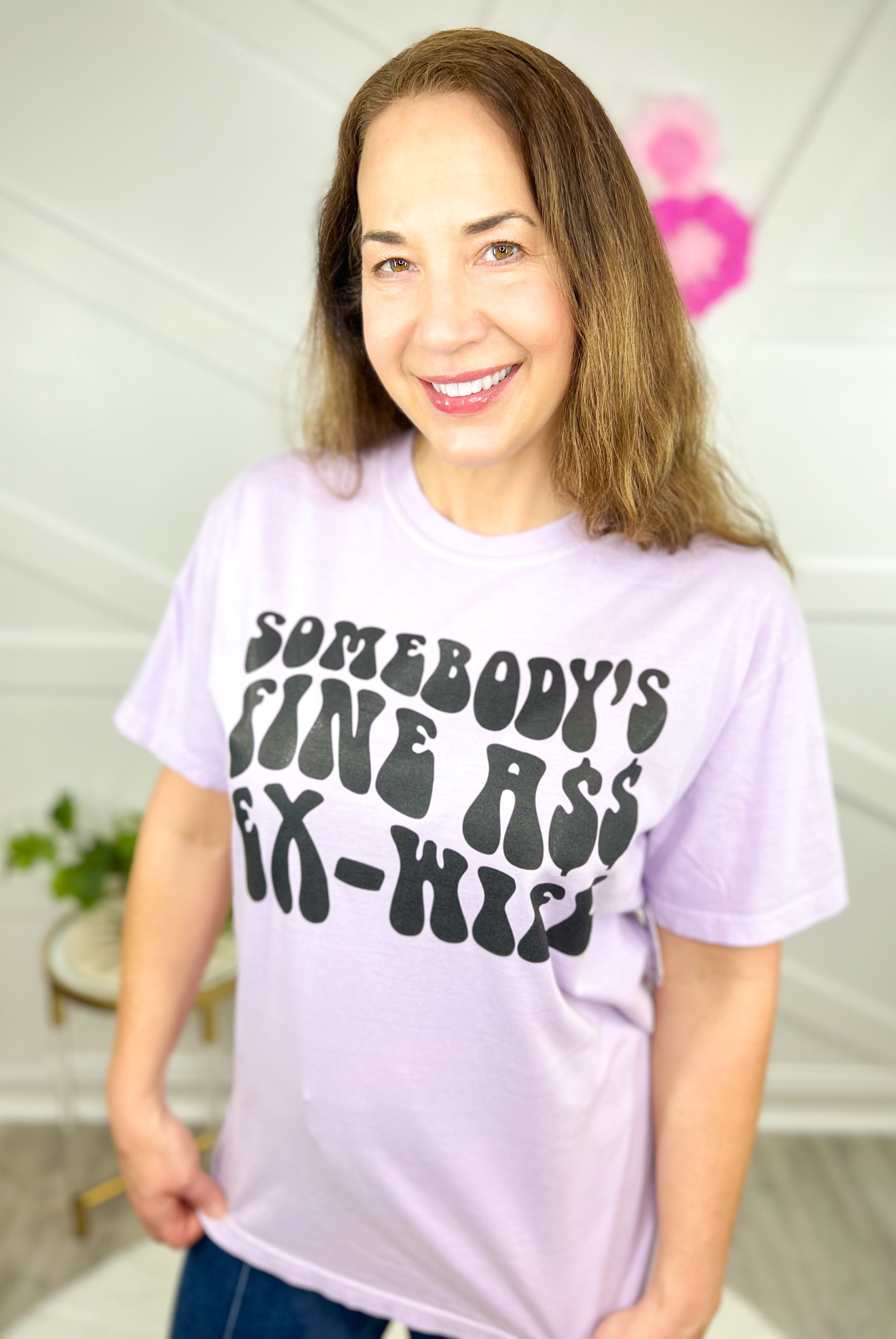 Somebody's Fine EX Wife Graphic Tee-130 Graphic Tees-Heathered Boho-Heathered Boho Boutique, Women's Fashion and Accessories in Palmetto, FL