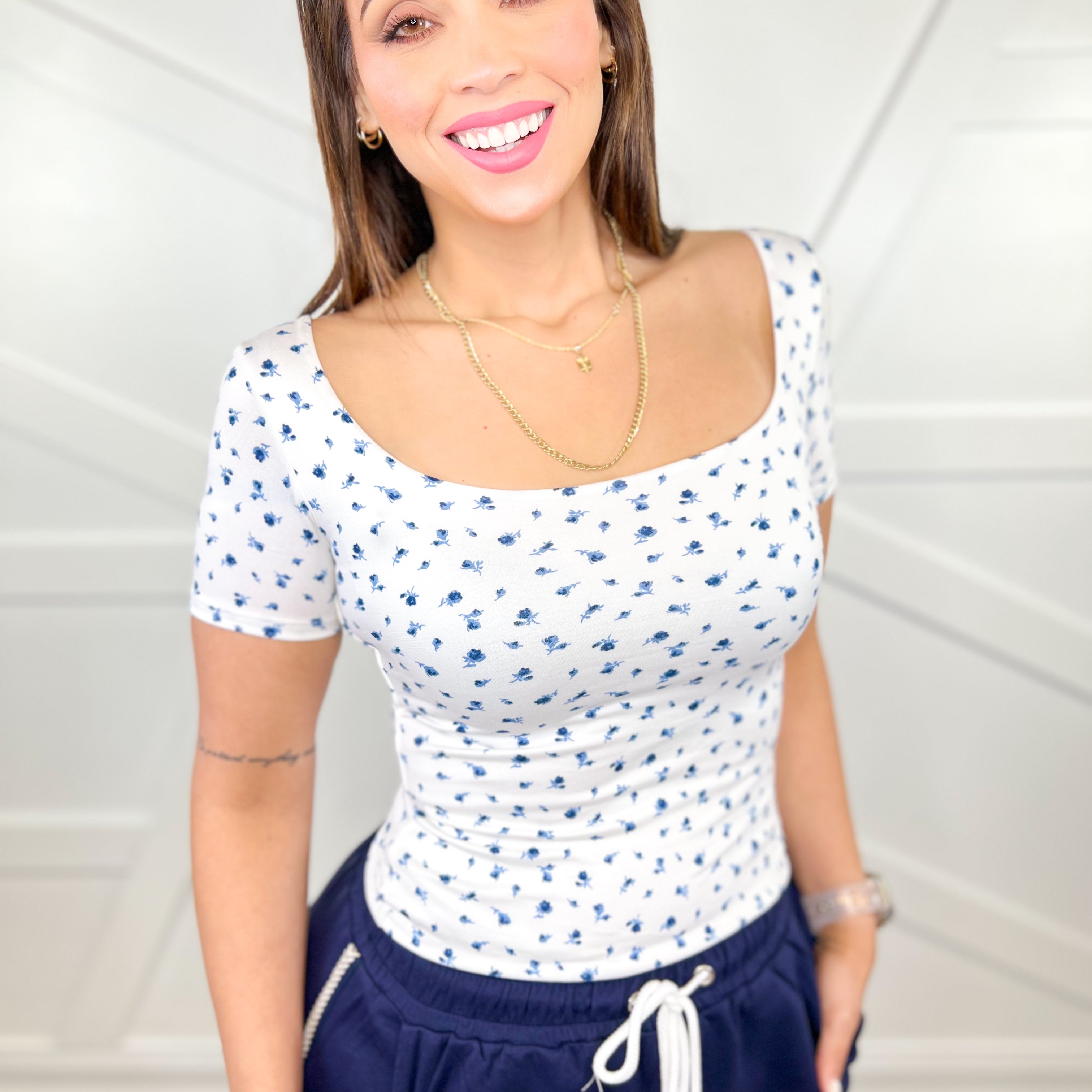 Come into Blossom Top-110 SHORT SLEEVE TOP-Pink Thread Apparel-Heathered Boho Boutique, Women's Fashion and Accessories in Palmetto, FL