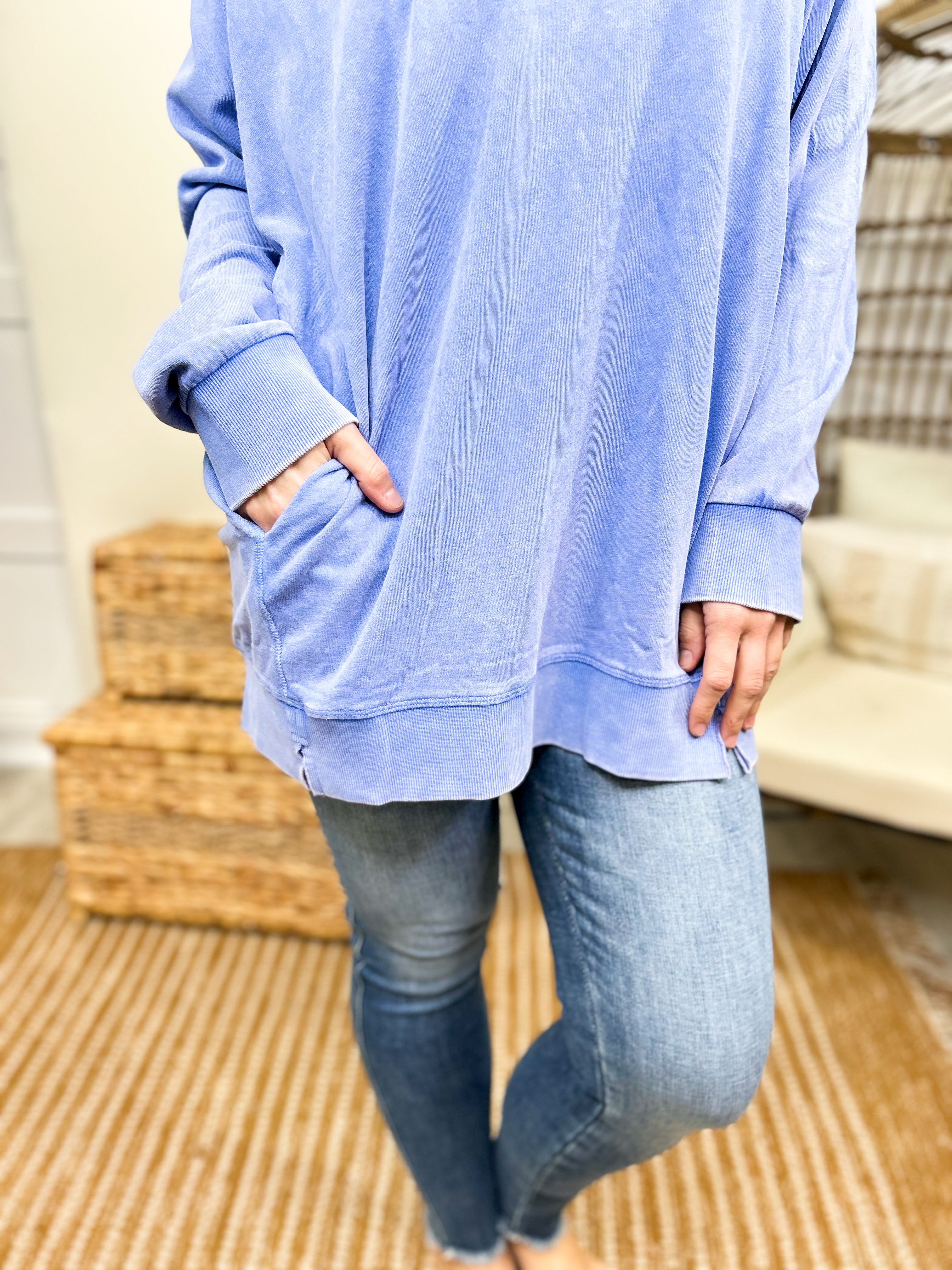Great Days Ahead Pullover-120 LONG SLEEVE TOPS-EASEL-Heathered Boho Boutique, Women's Fashion and Accessories in Palmetto, FL
