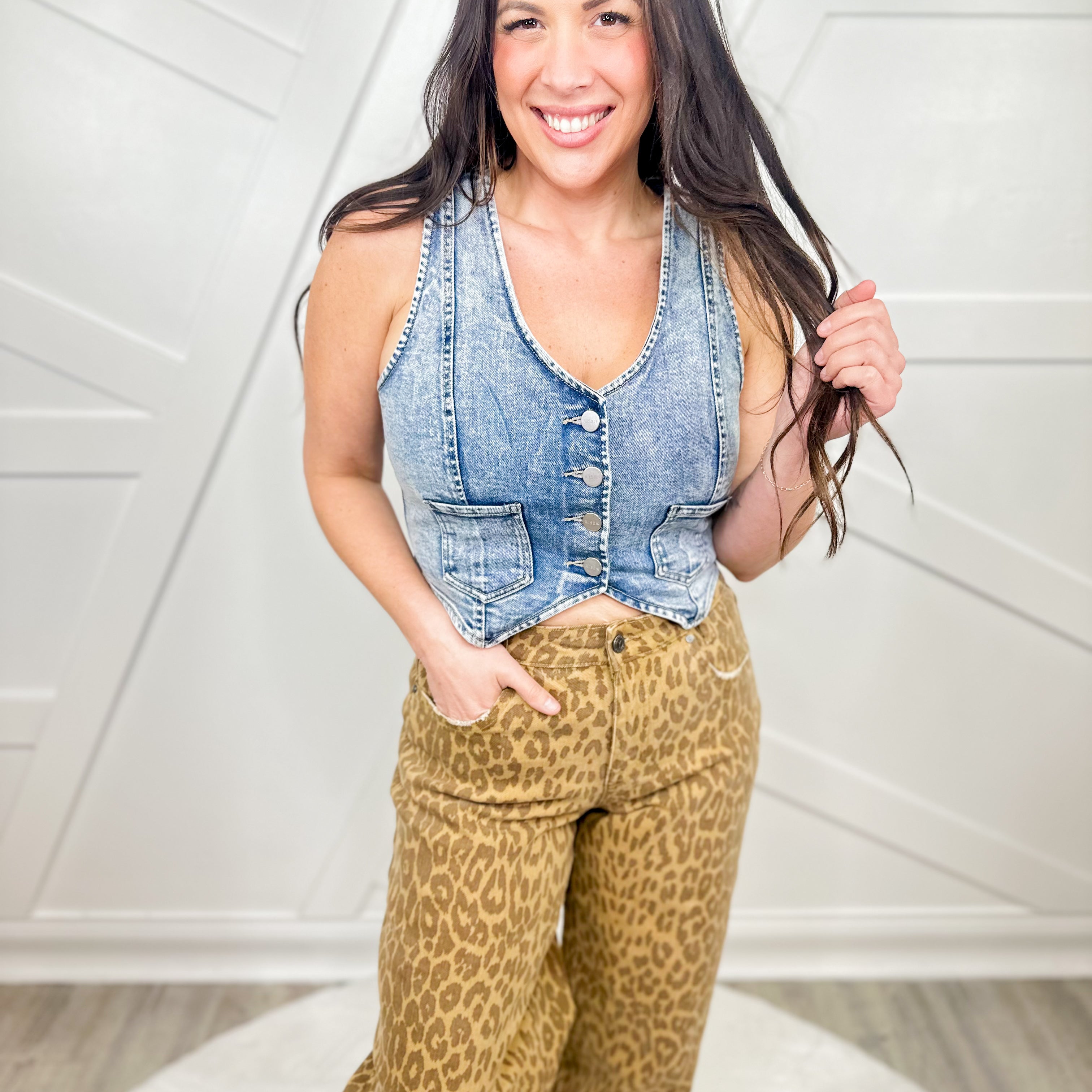 Wild Ride Straight Leg Pants-190 Jeans-Bayeas-Heathered Boho Boutique, Women's Fashion and Accessories in Palmetto, FL
