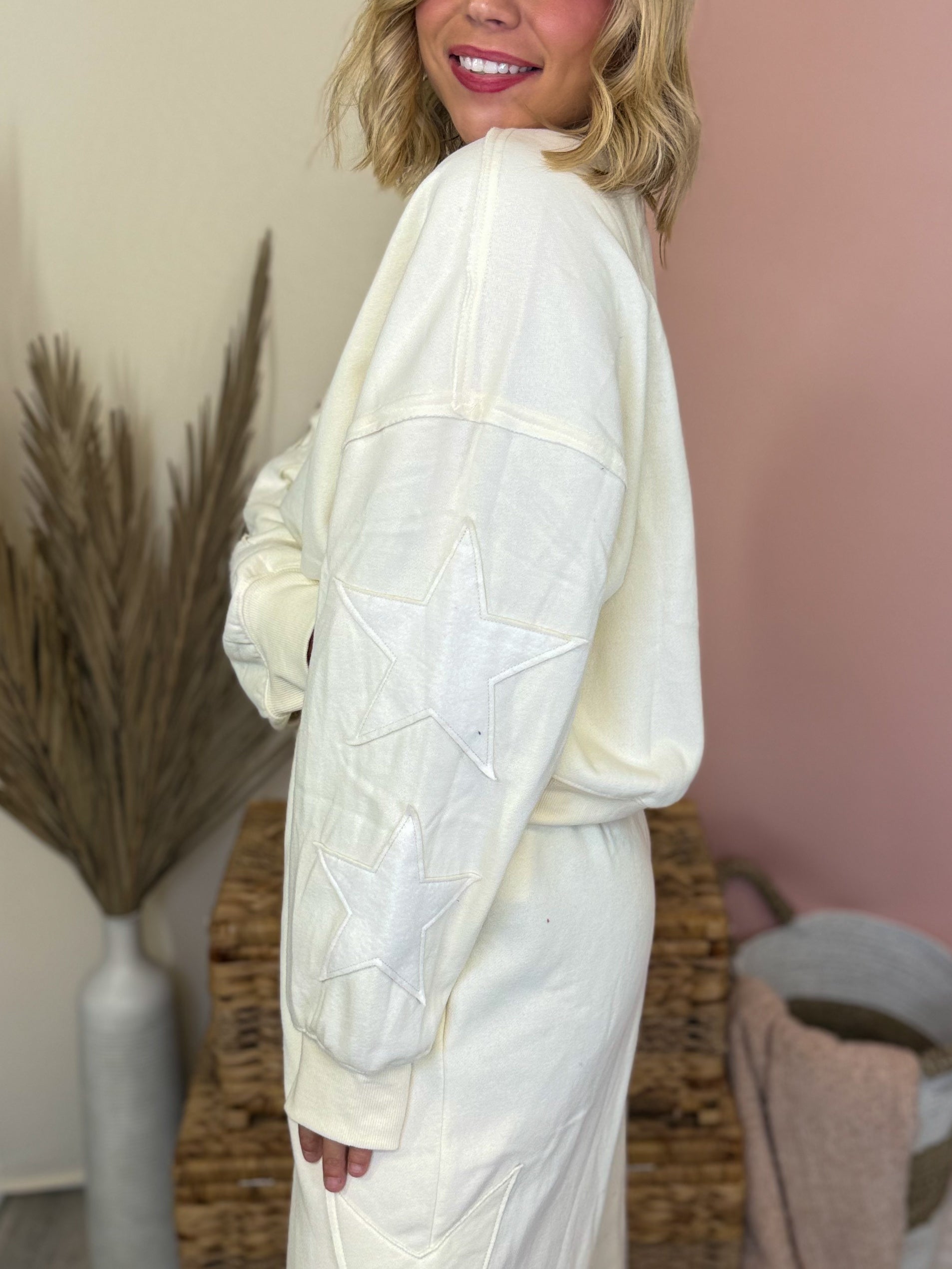 Star is Born Crewneck-125 SWEATER-HYFVE-Heathered Boho Boutique, Women's Fashion and Accessories in Palmetto, FL