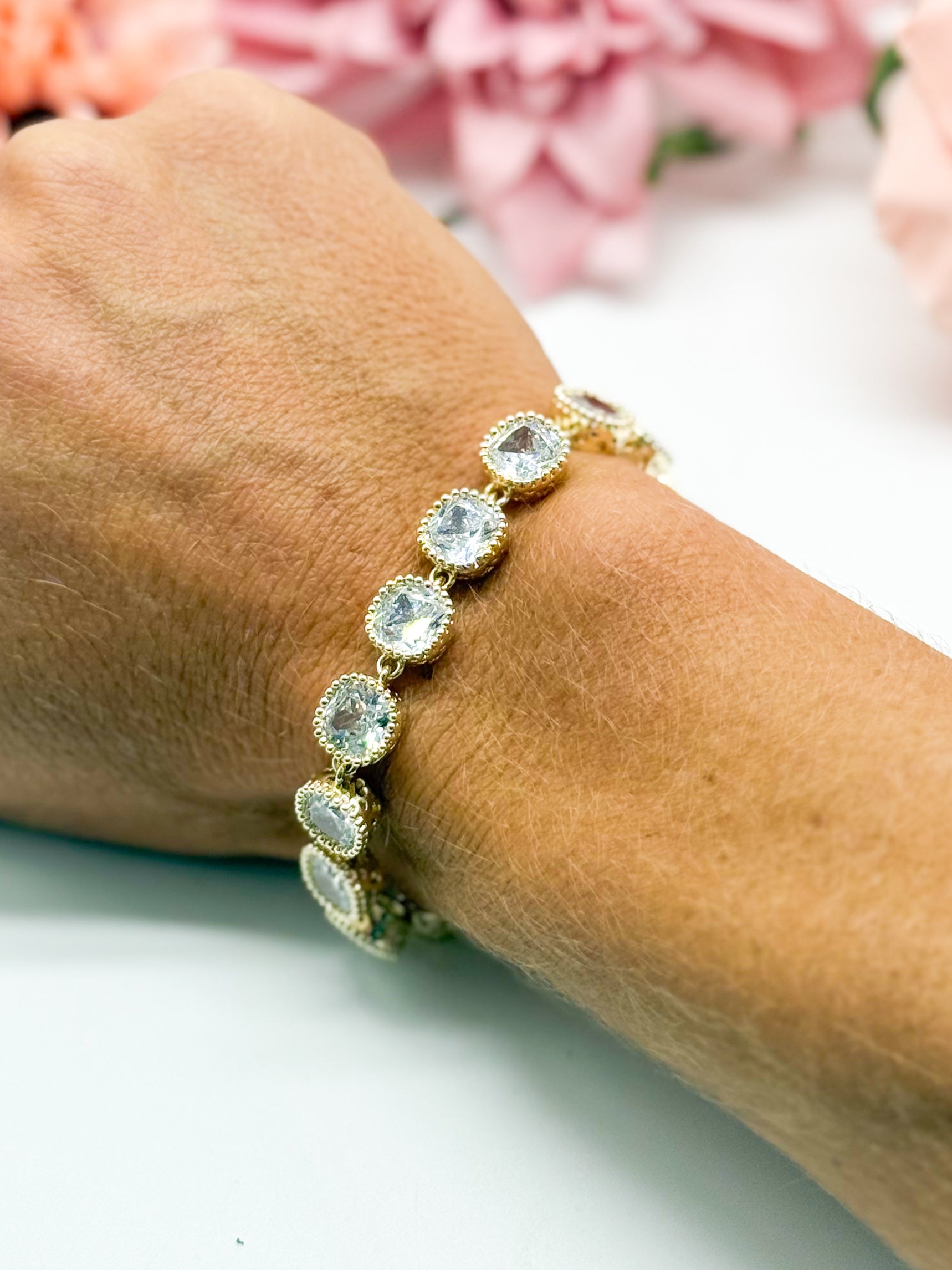 Attention Getting Tennis Bracelet-310 Jewelry-Millenx Accessories, LLC.-Heathered Boho Boutique, Women's Fashion and Accessories in Palmetto, FL