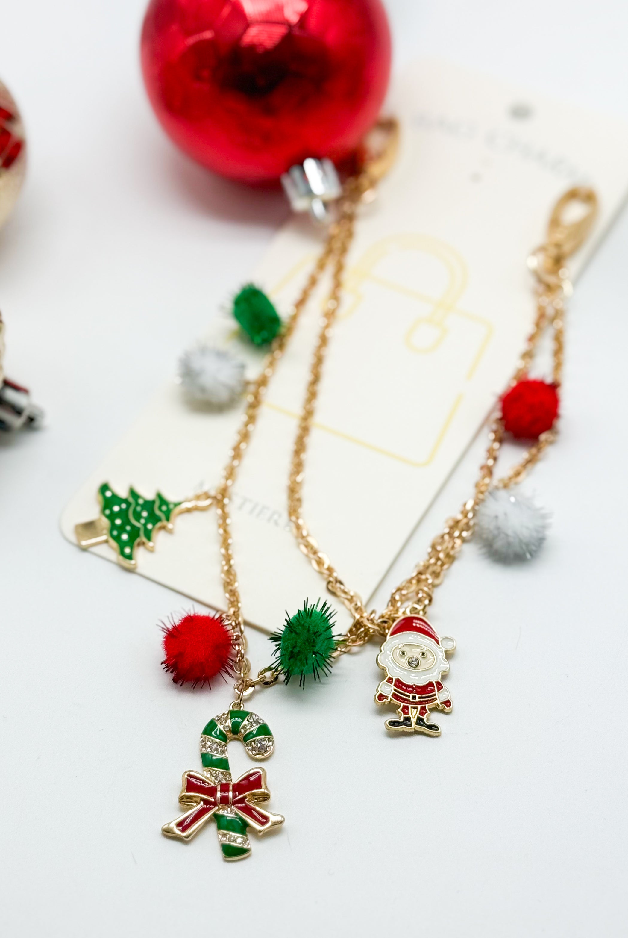 Festive Holiday Bag Charm-340 Other Accessories-Crystal Trading-Heathered Boho Boutique, Women's Fashion and Accessories in Palmetto, FL