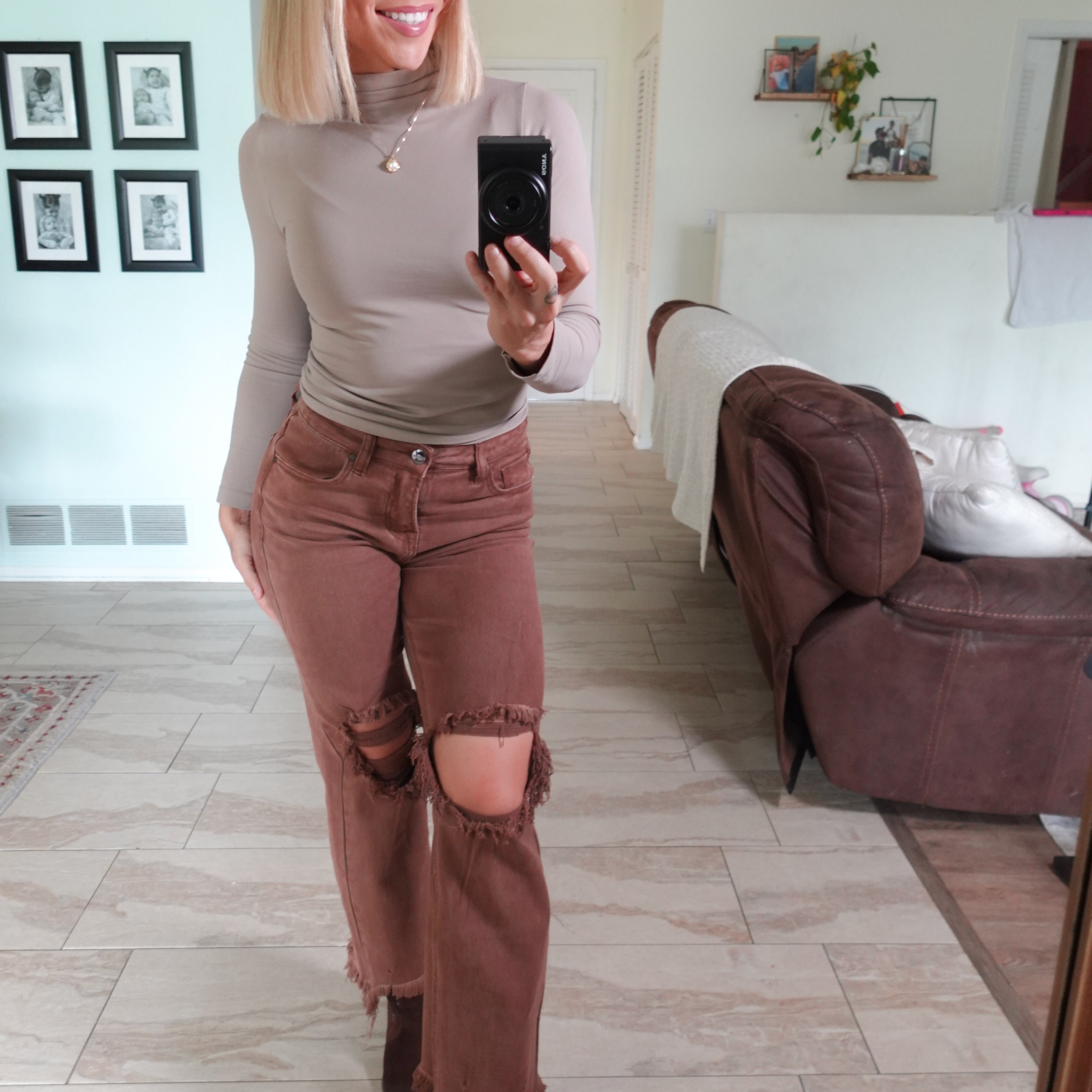 Espresso Yourself Straight Leg by Risen Jeans-190 Jeans-Risen Jeans-Heathered Boho Boutique, Women's Fashion and Accessories in Palmetto, FL