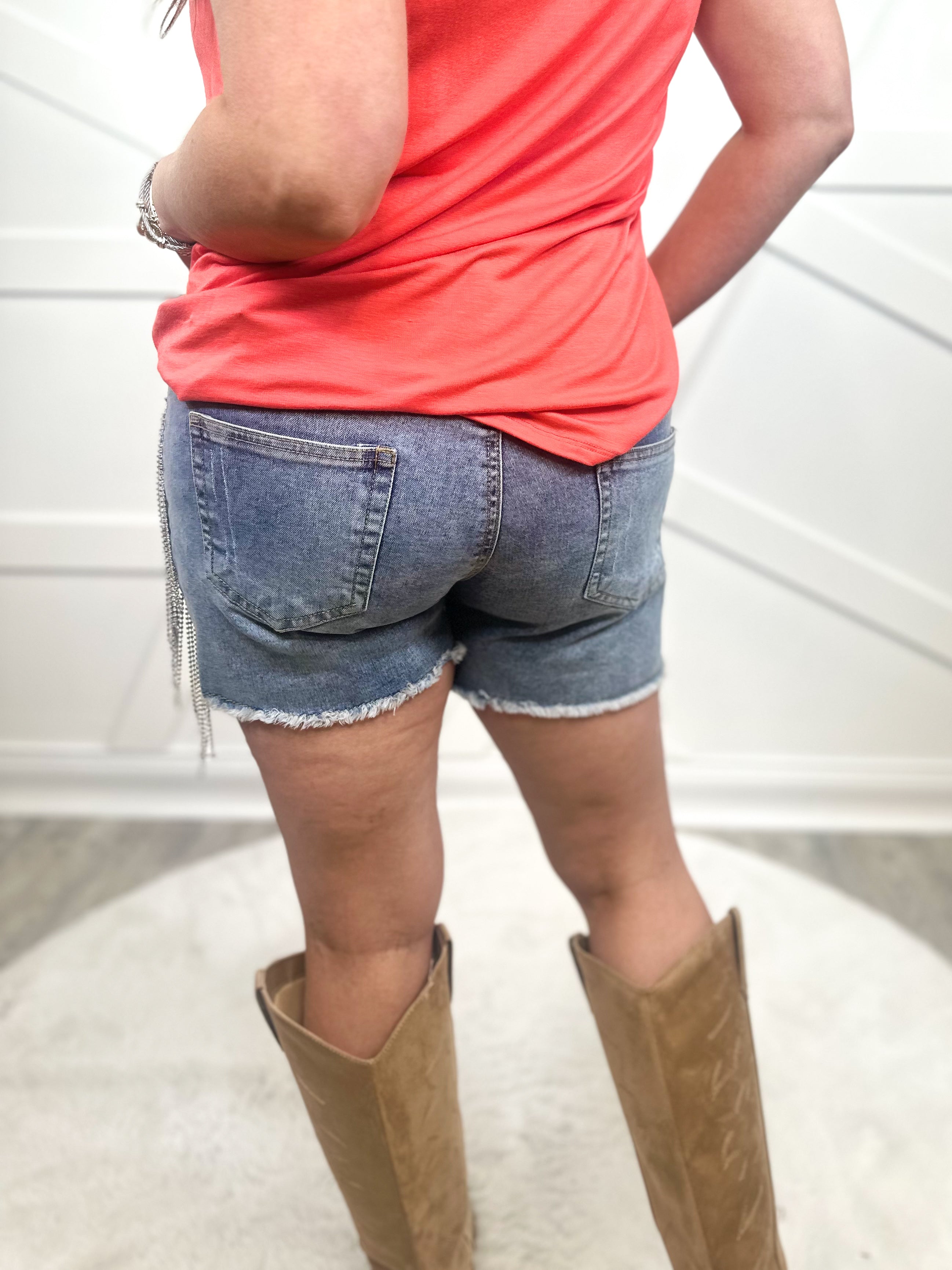 Little Gem Shorts-160 SHORTS-Vocal-Heathered Boho Boutique, Women's Fashion and Accessories in Palmetto, FL