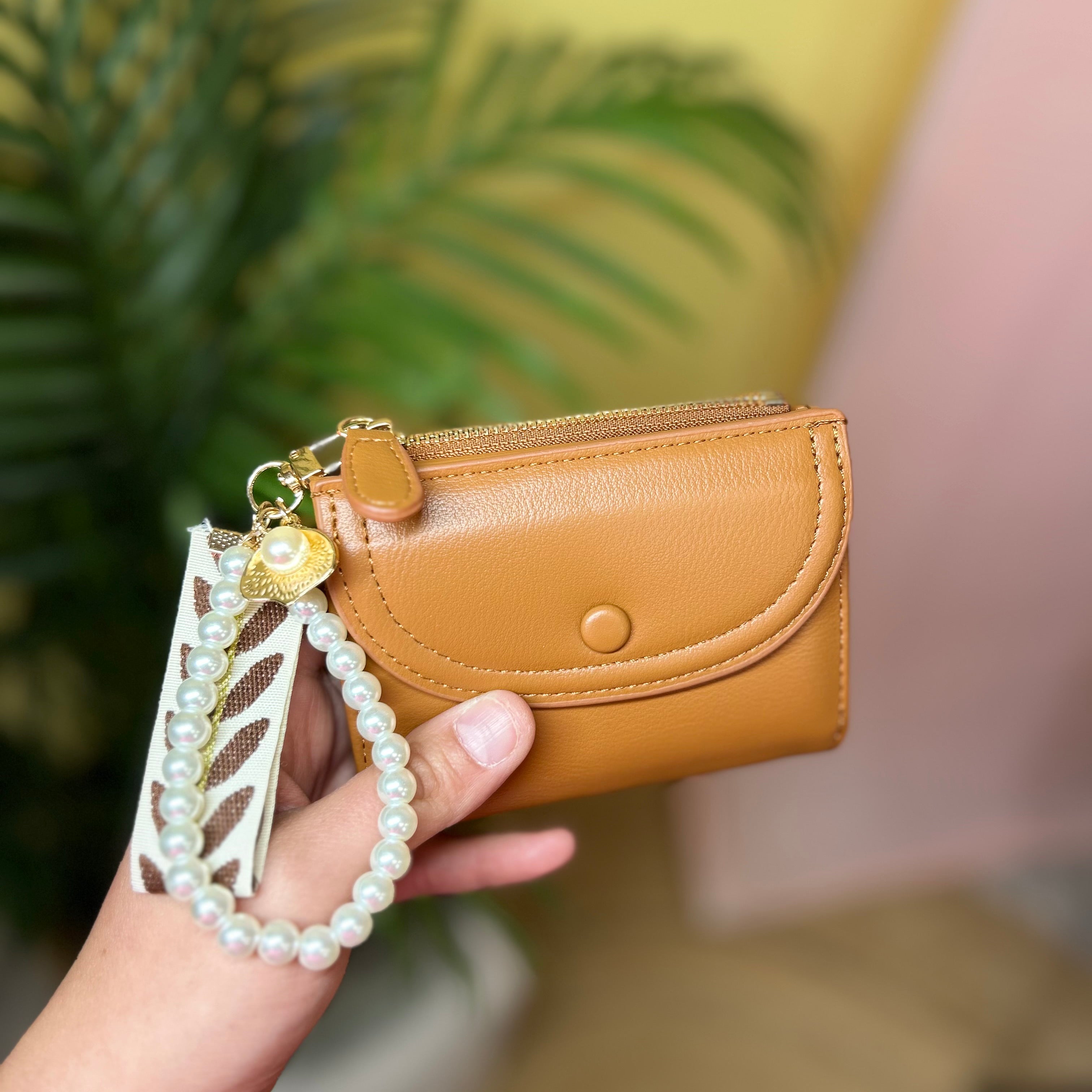 Compact Leather Wristlet Wallet-320 Bags-Heathered Boho-Heathered Boho Boutique, Women's Fashion and Accessories in Palmetto, FL