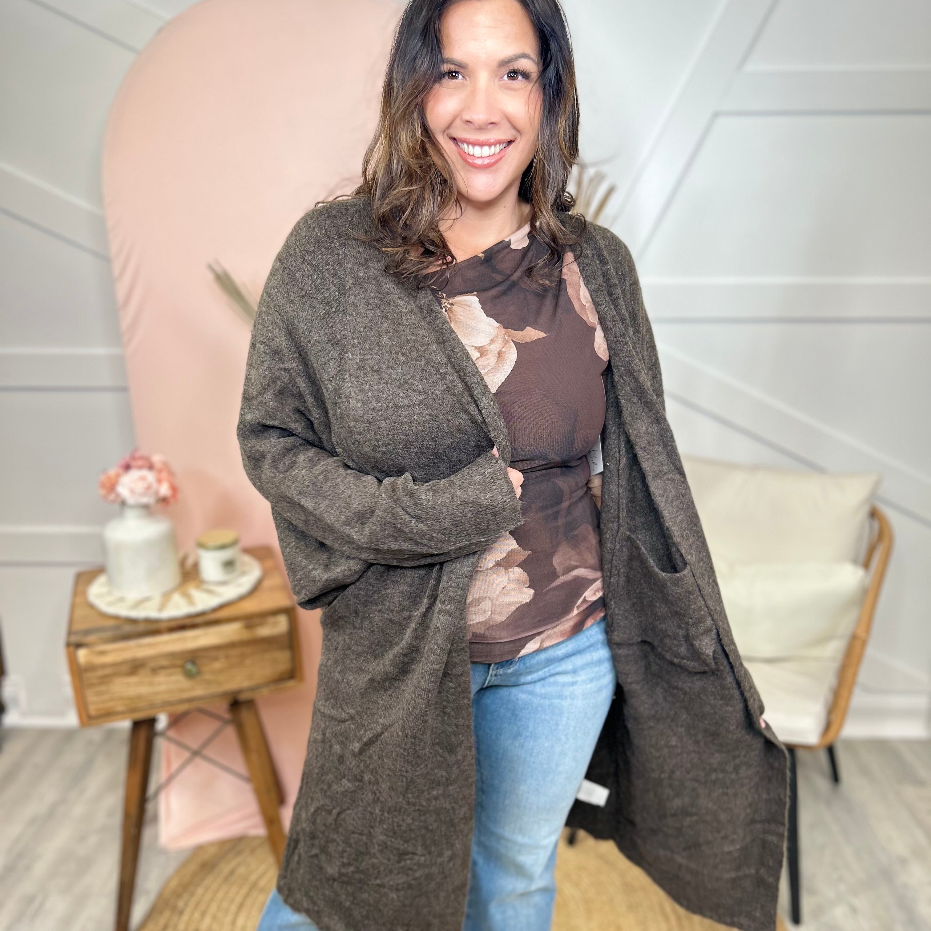 More Than Enough Cardigan-220 Cardigans/ Kimonos-Miracle-Heathered Boho Boutique, Women's Fashion and Accessories in Palmetto, FL