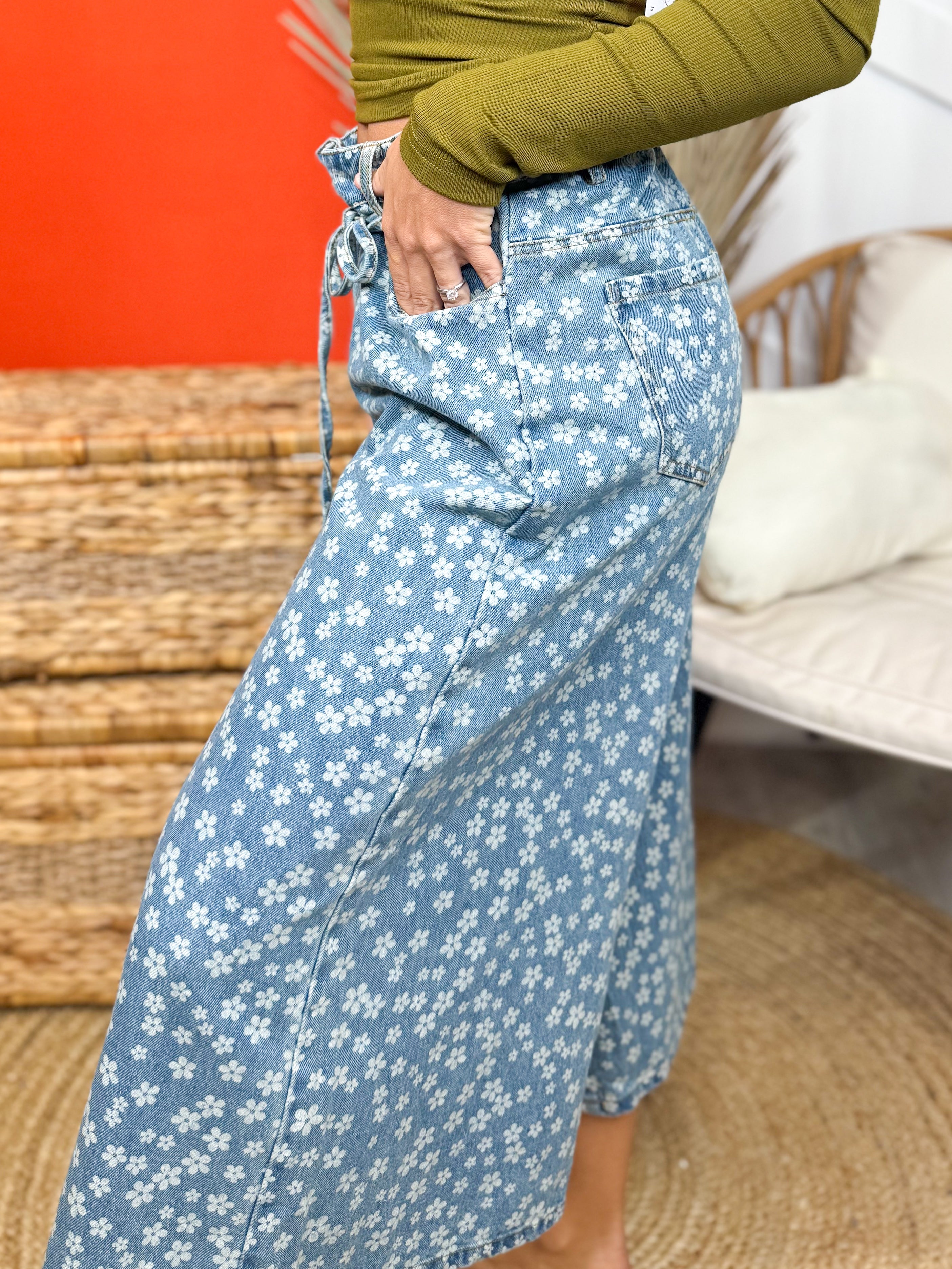 Bloomed Jeans-190 Jeans-SEW IN LOVE-Heathered Boho Boutique, Women's Fashion and Accessories in Palmetto, FL