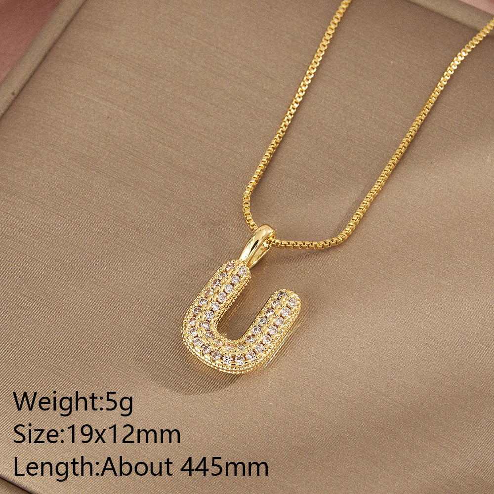 All About YOU Initial Necklace-310 JEWELRY-NIHAO JEWELRY-Heathered Boho Boutique, Women's Fashion and Accessories in Palmetto, FL