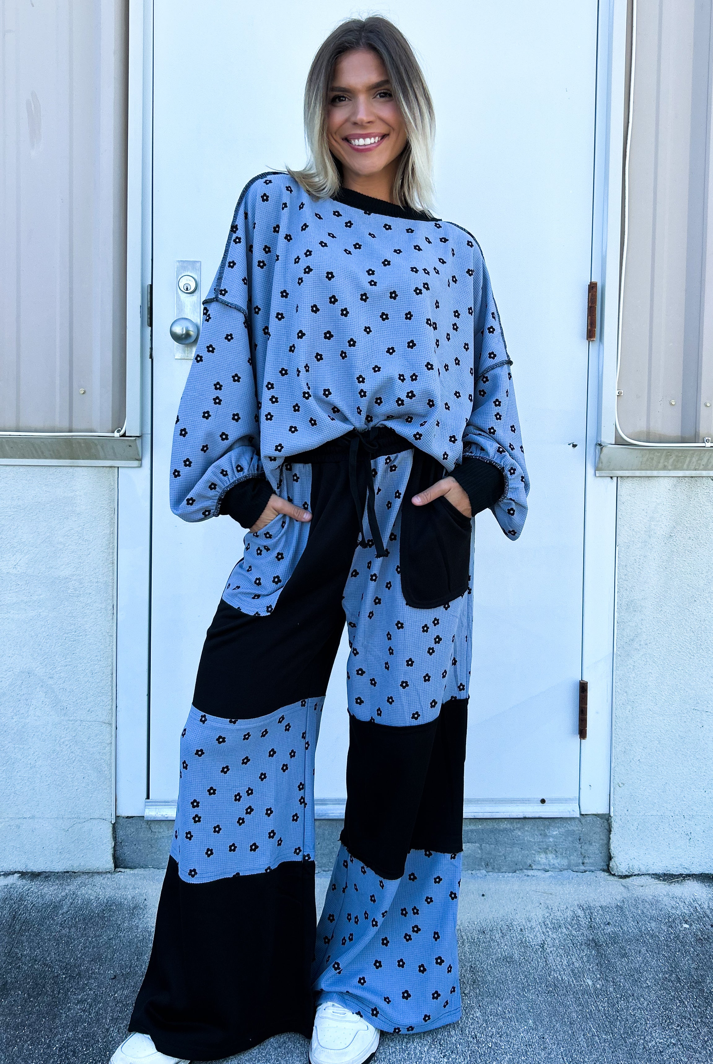 The Blue Skies Pullover-120 LONG SLEEVE TOPS-HEIMISH-Heathered Boho Boutique, Women's Fashion and Accessories in Palmetto, FL