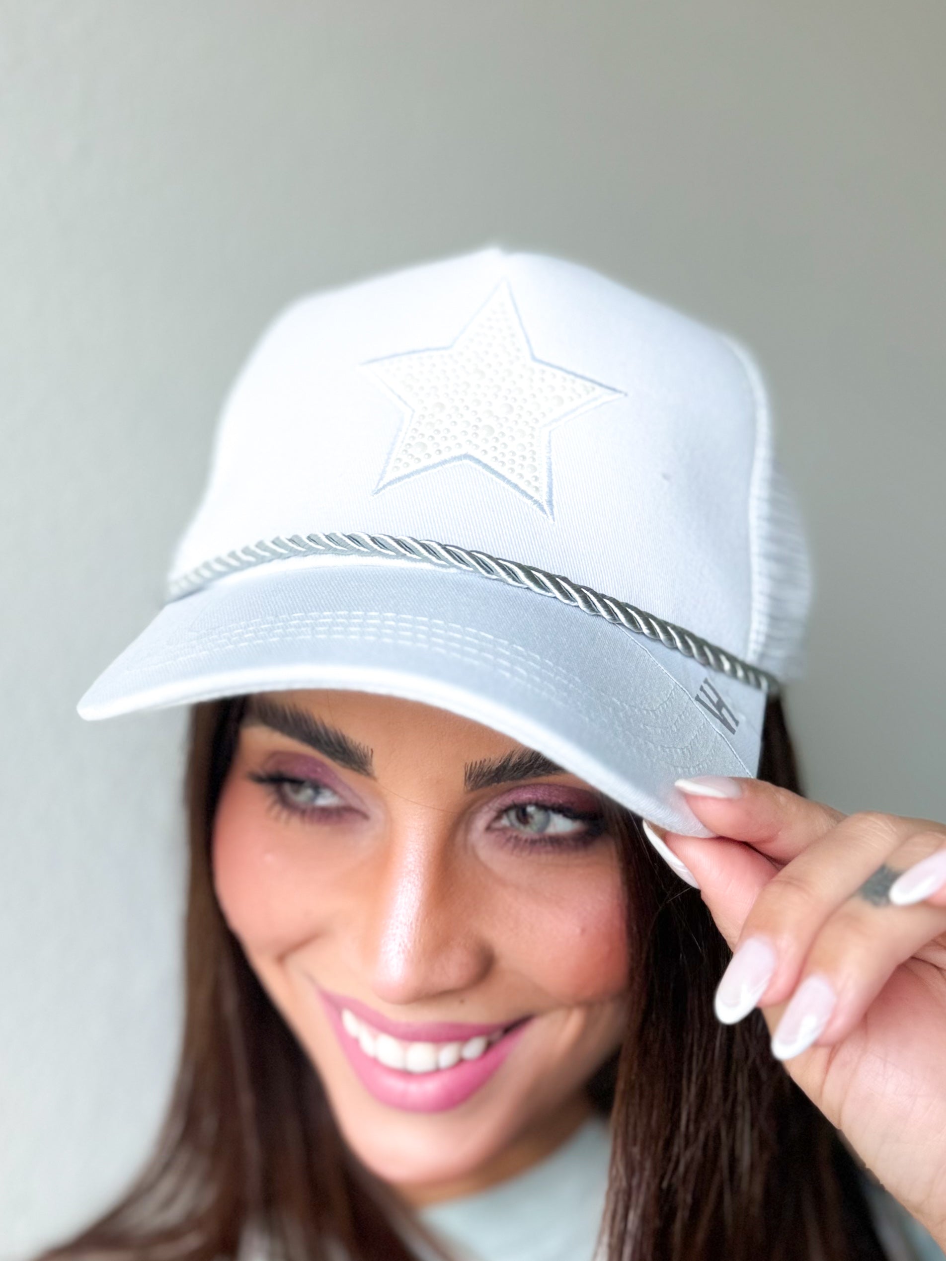 Legend Hat - White Pearl Multi-330 HEADWEAR-Vintage Havana-Heathered Boho Boutique, Women's Fashion and Accessories in Palmetto, FL