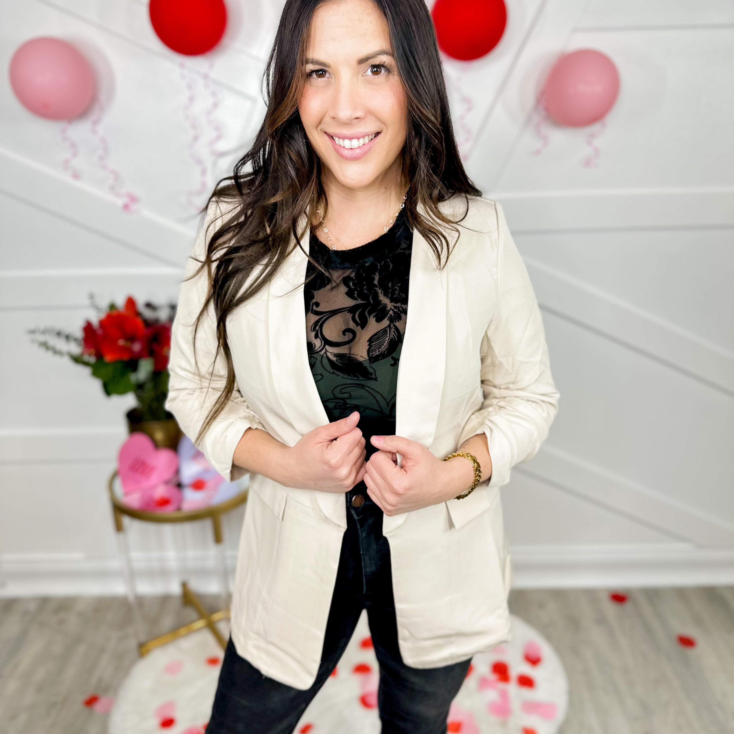 RESTOCK : Deep Trance Blazer-200 JACKETS/SHACKETS-Blu Pepper-Heathered Boho Boutique, Women's Fashion and Accessories in Palmetto, FL