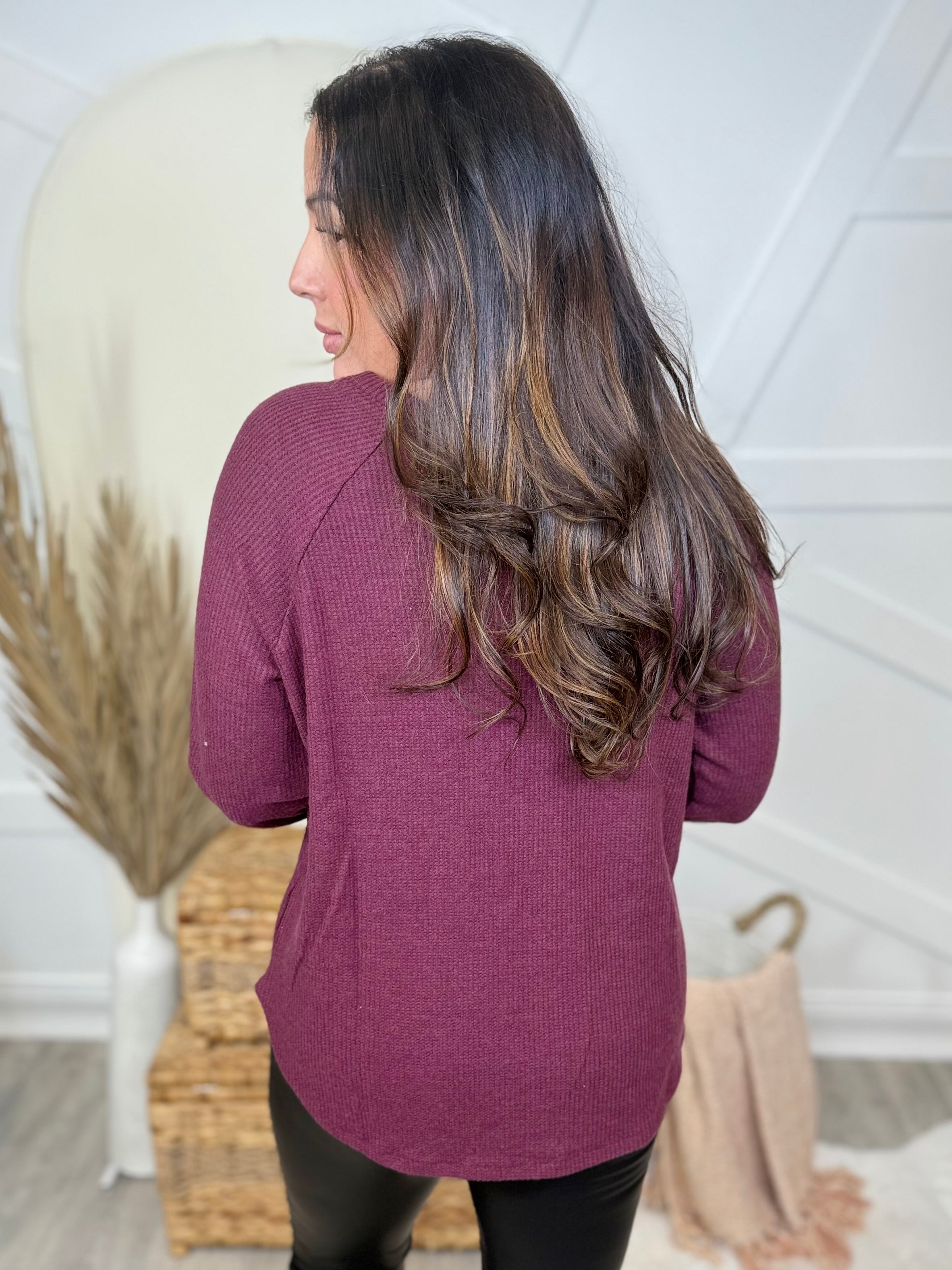 Cavalry Long Sleeve Top-120 LONG SLEEVE TOPS-HYFVE-Heathered Boho Boutique, Women's Fashion and Accessories in Palmetto, FL