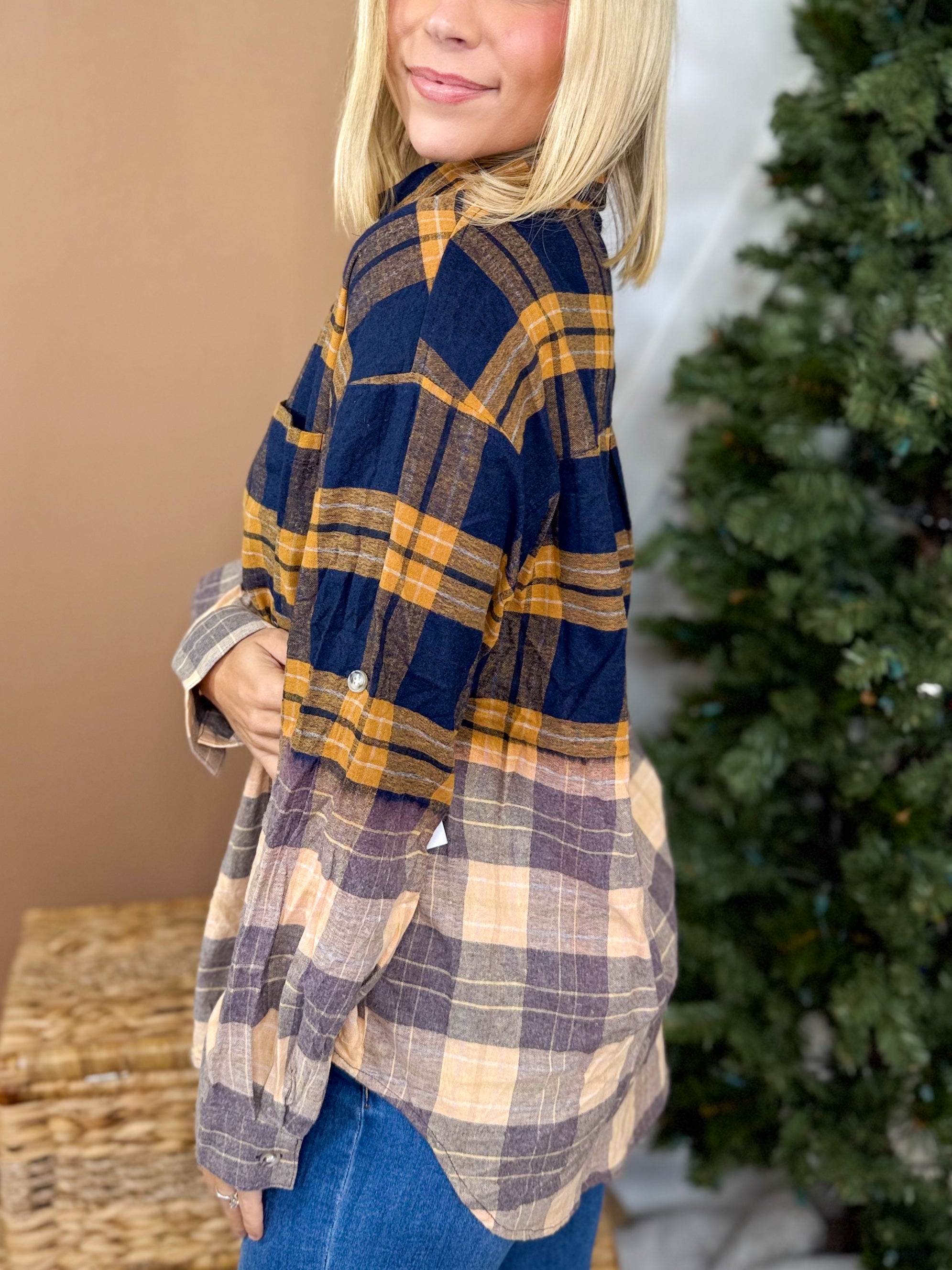 Switch It Up Plaid Top-120 LONG SLEEVE TOPS-AKAIV-Heathered Boho Boutique, Women's Fashion and Accessories in Palmetto, FL