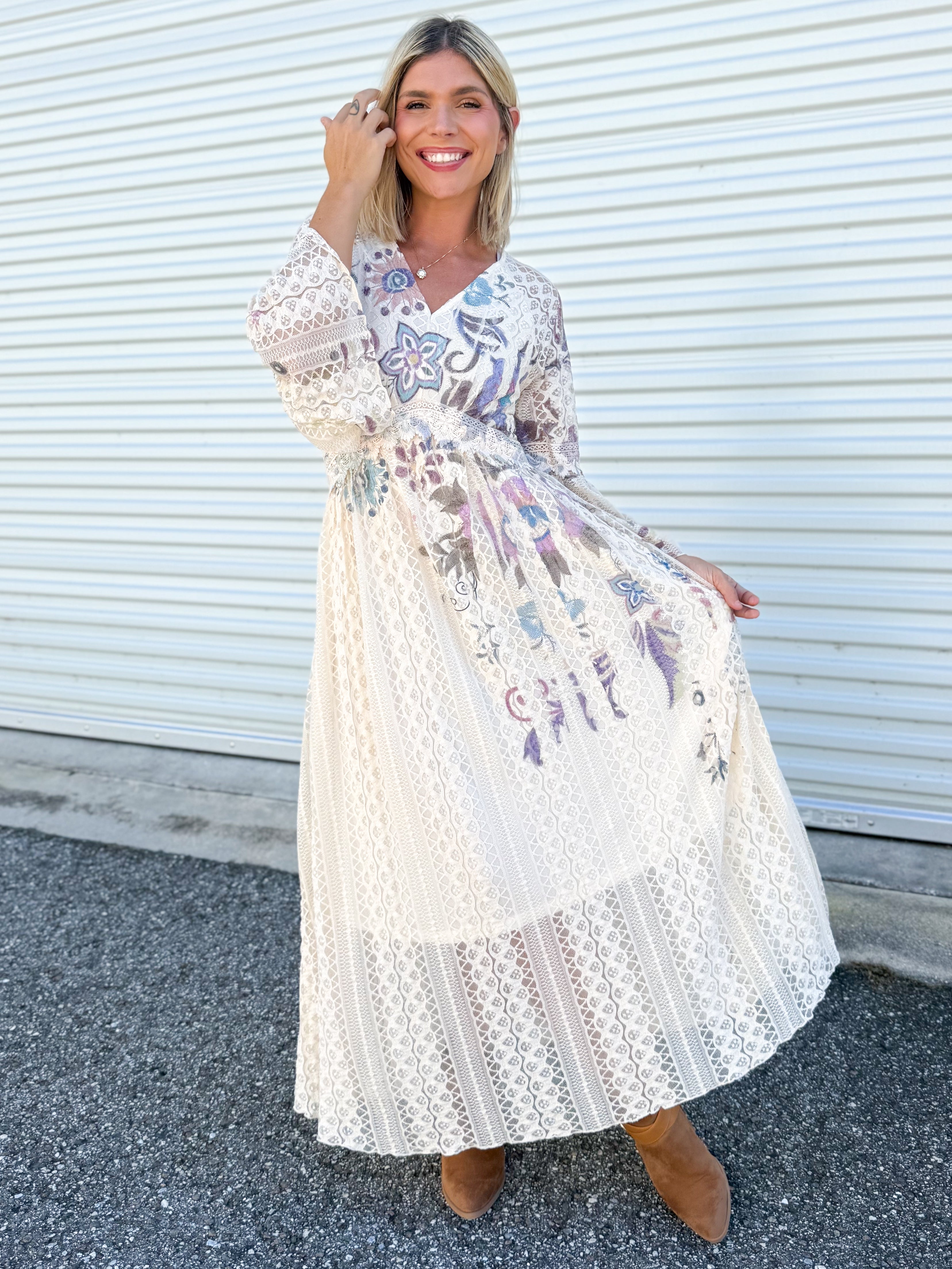 Stevie Dress-230 DRESSES/JUMPSUITS/ROMPERS-Origami Apparel-Heathered Boho Boutique, Women's Fashion and Accessories in Palmetto, FL