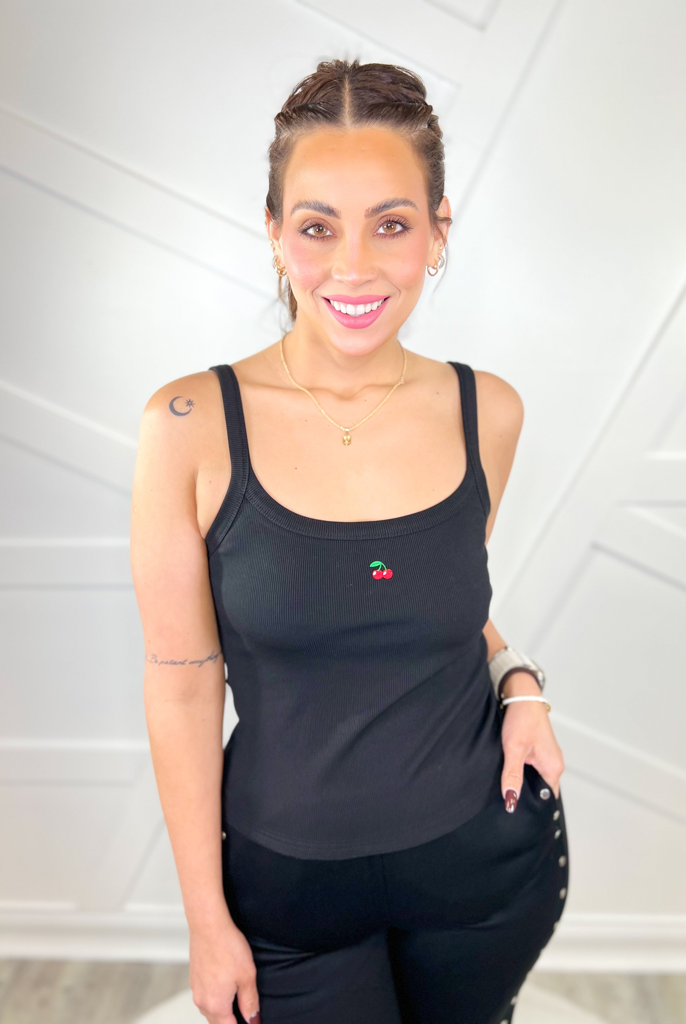 Berry Cherry Tank Top-100 TANK/CROP TOPS-White Birch-Heathered Boho Boutique, Women's Fashion and Accessories in Palmetto, FL