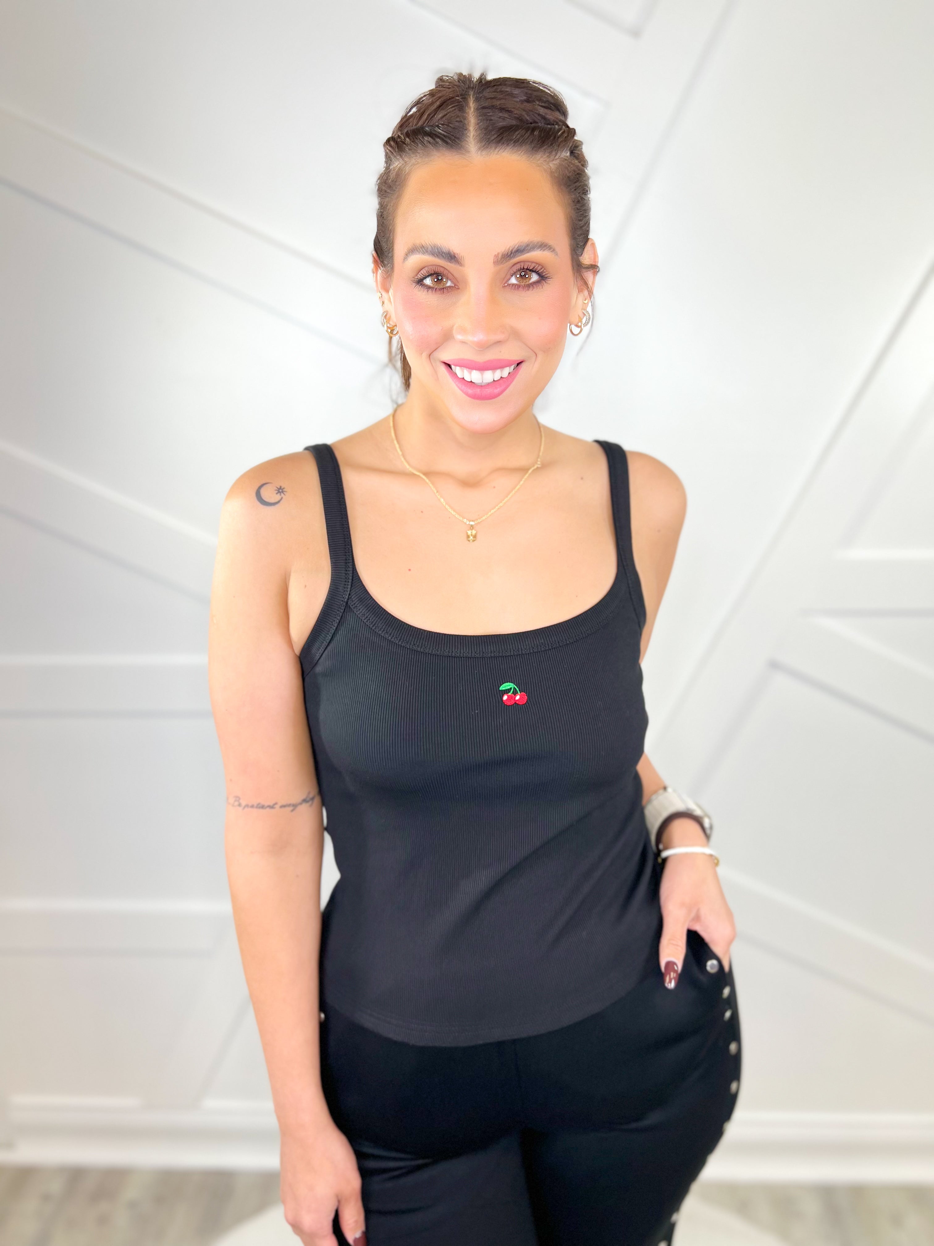 Berry Cherry Tank Top-100 TANK/CROP TOPS-White Birch-Heathered Boho Boutique, Women's Fashion and Accessories in Palmetto, FL