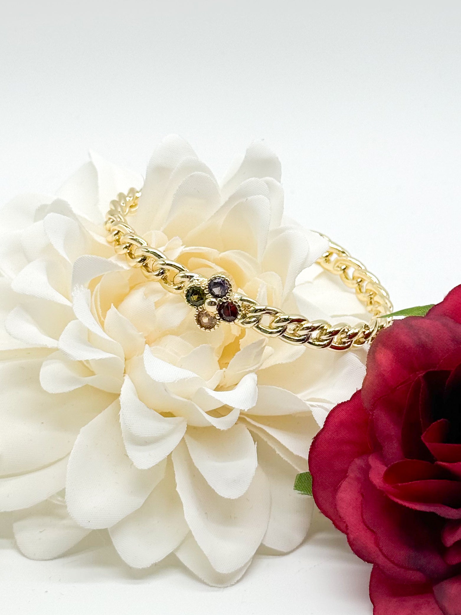 Colored Little Clover Bangle-310 Jewelry-Millenx Accessories, LLC.-Heathered Boho Boutique, Women's Fashion and Accessories in Palmetto, FL