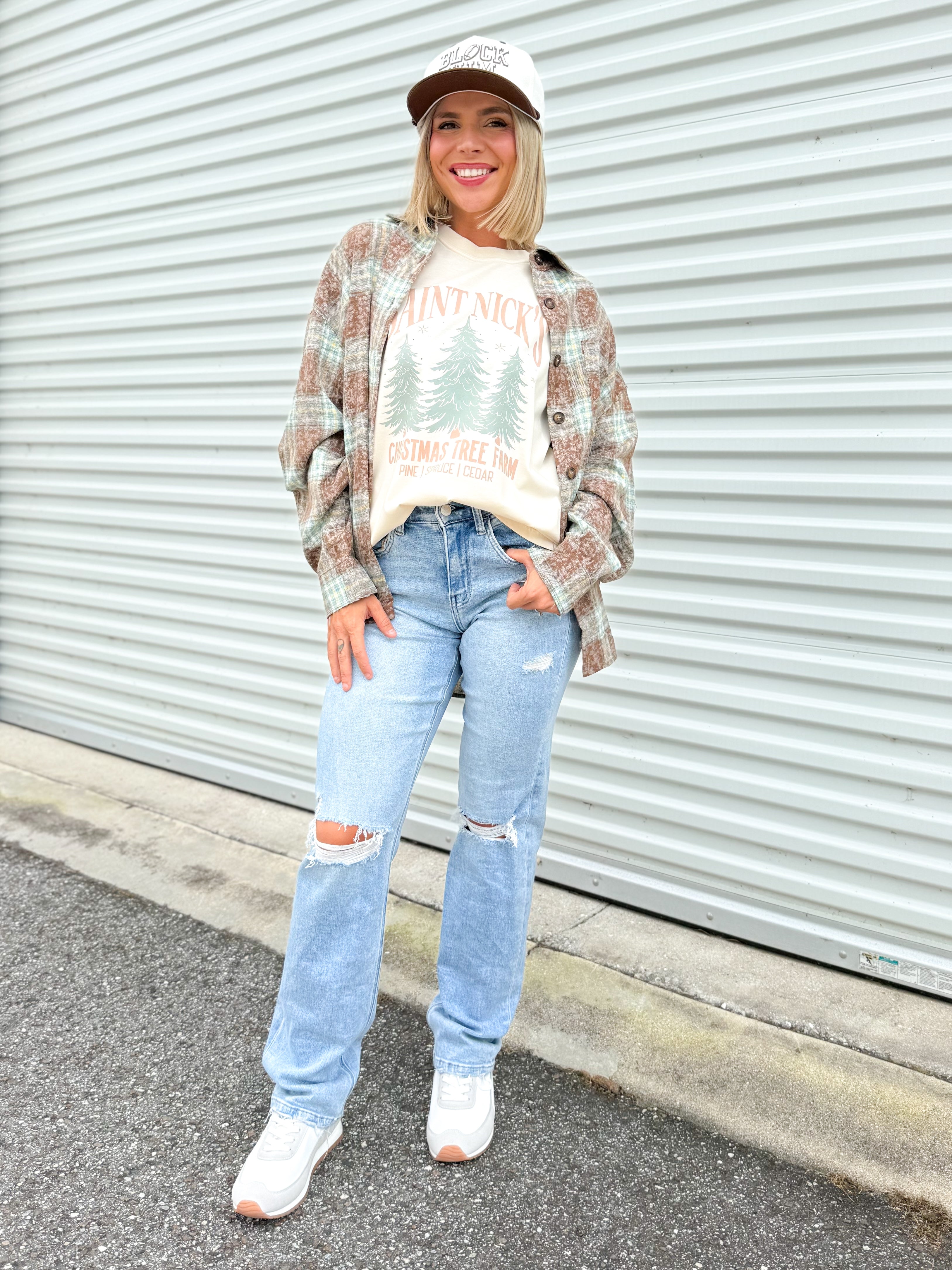 St. Nick's Tree Farm Graphic Tee-130 Graphic Tees-Heathered Boho-Heathered Boho Boutique, Women's Fashion and Accessories in Palmetto, FL