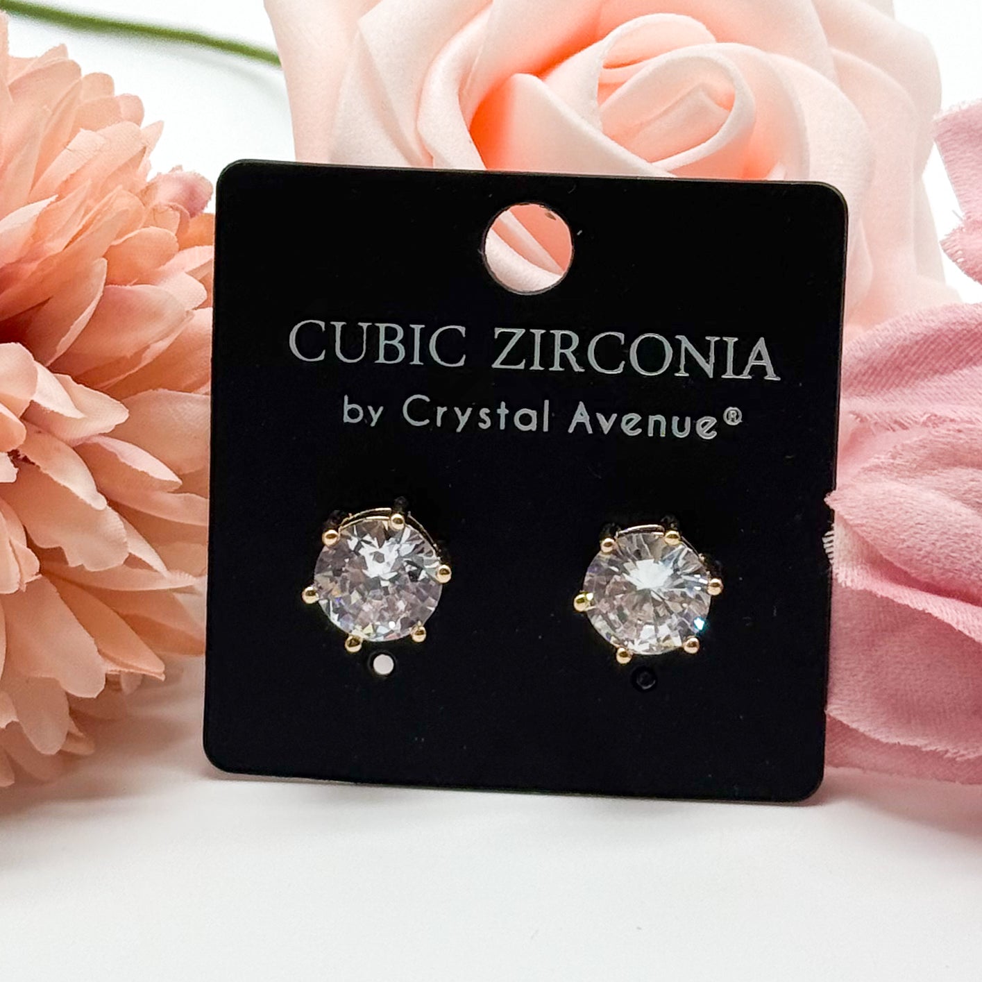 10mm Radiant CZ Stud-310 Jewelry-RM Manufacturing-Heathered Boho Boutique, Women's Fashion and Accessories in Palmetto, FL