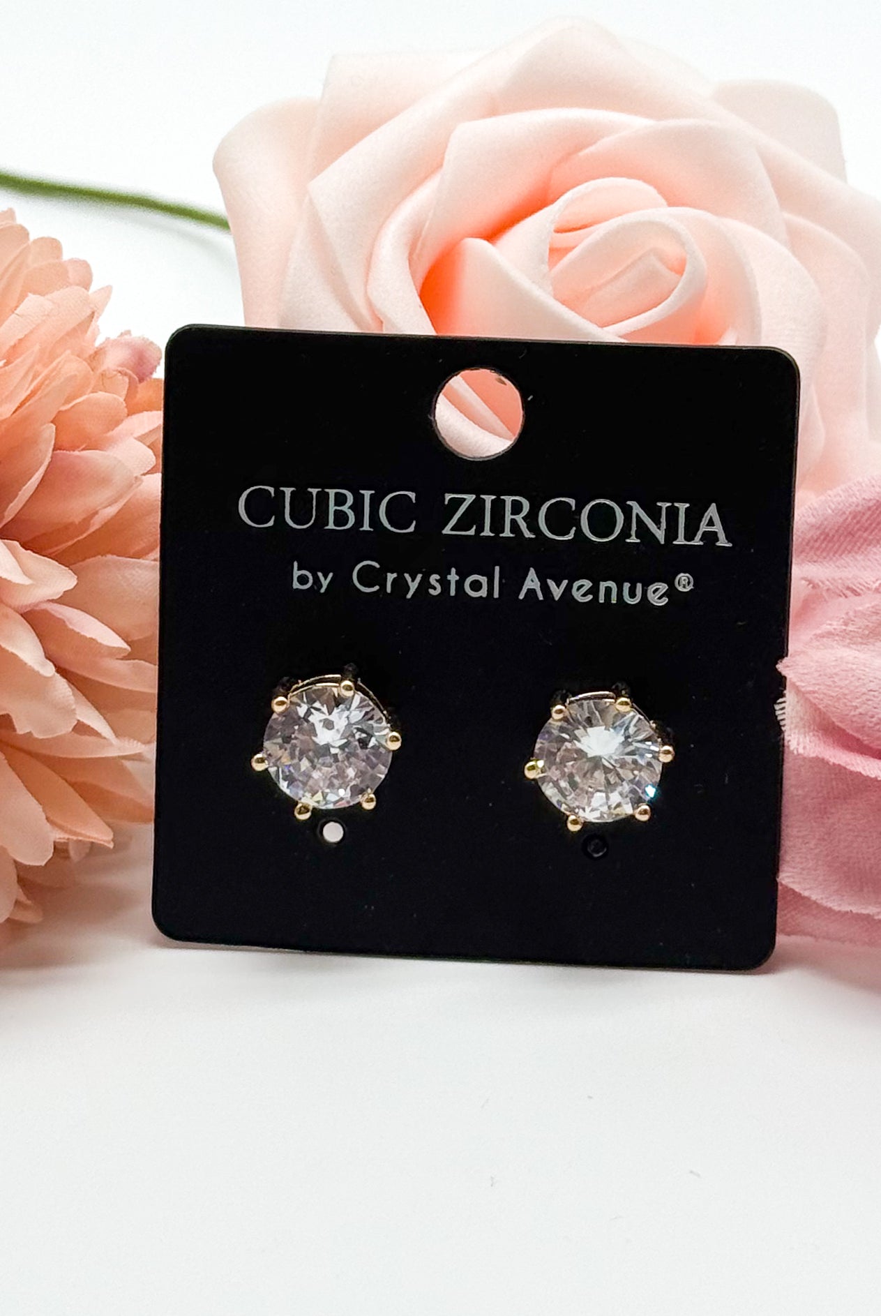 10mm Radiant CZ Stud-310 Jewelry-RM Manufacturing-Heathered Boho Boutique, Women's Fashion and Accessories in Palmetto, FL