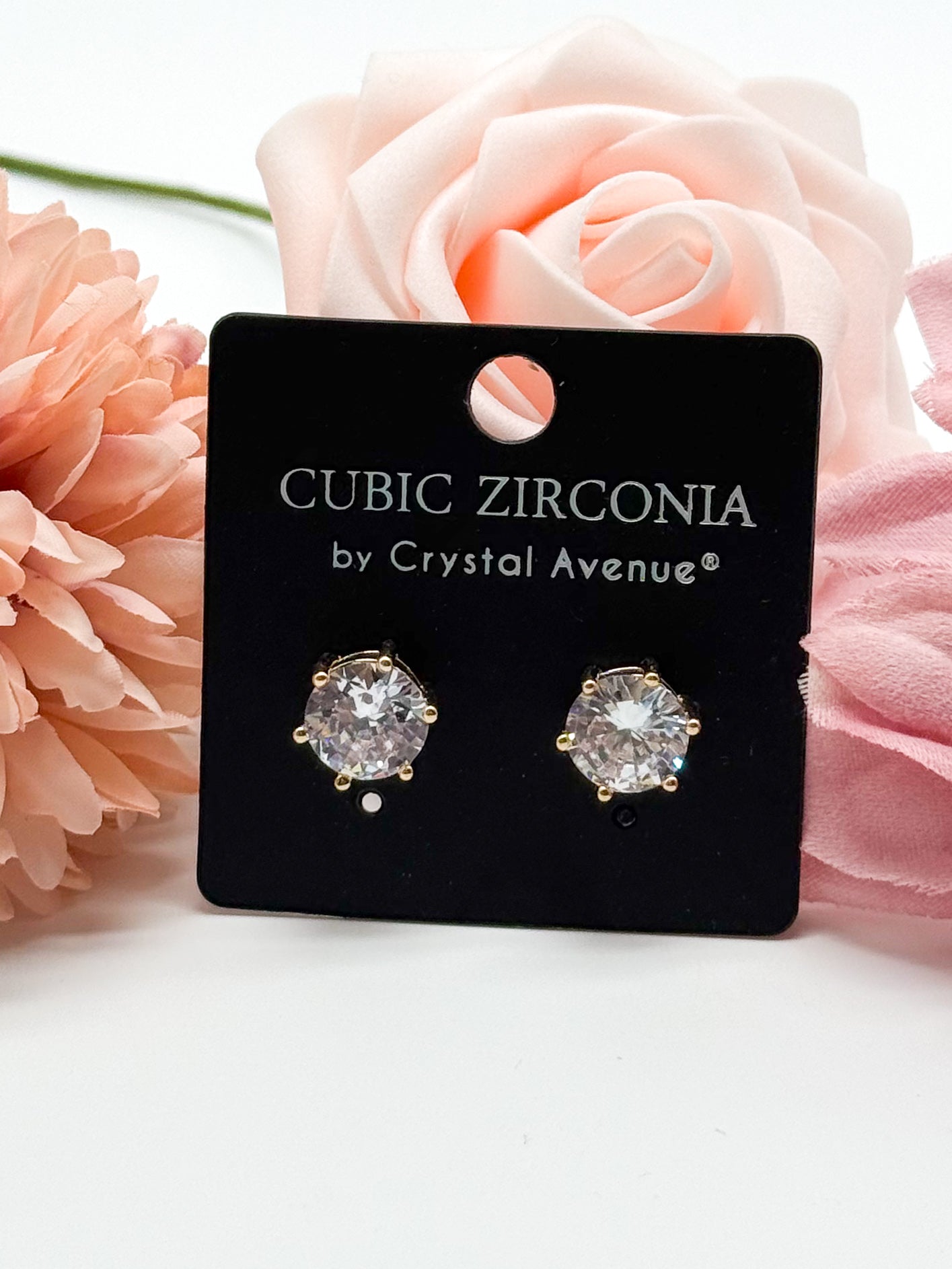 10mm Radiant CZ Stud-310 Jewelry-RM Manufacturing-Heathered Boho Boutique, Women's Fashion and Accessories in Palmetto, FL