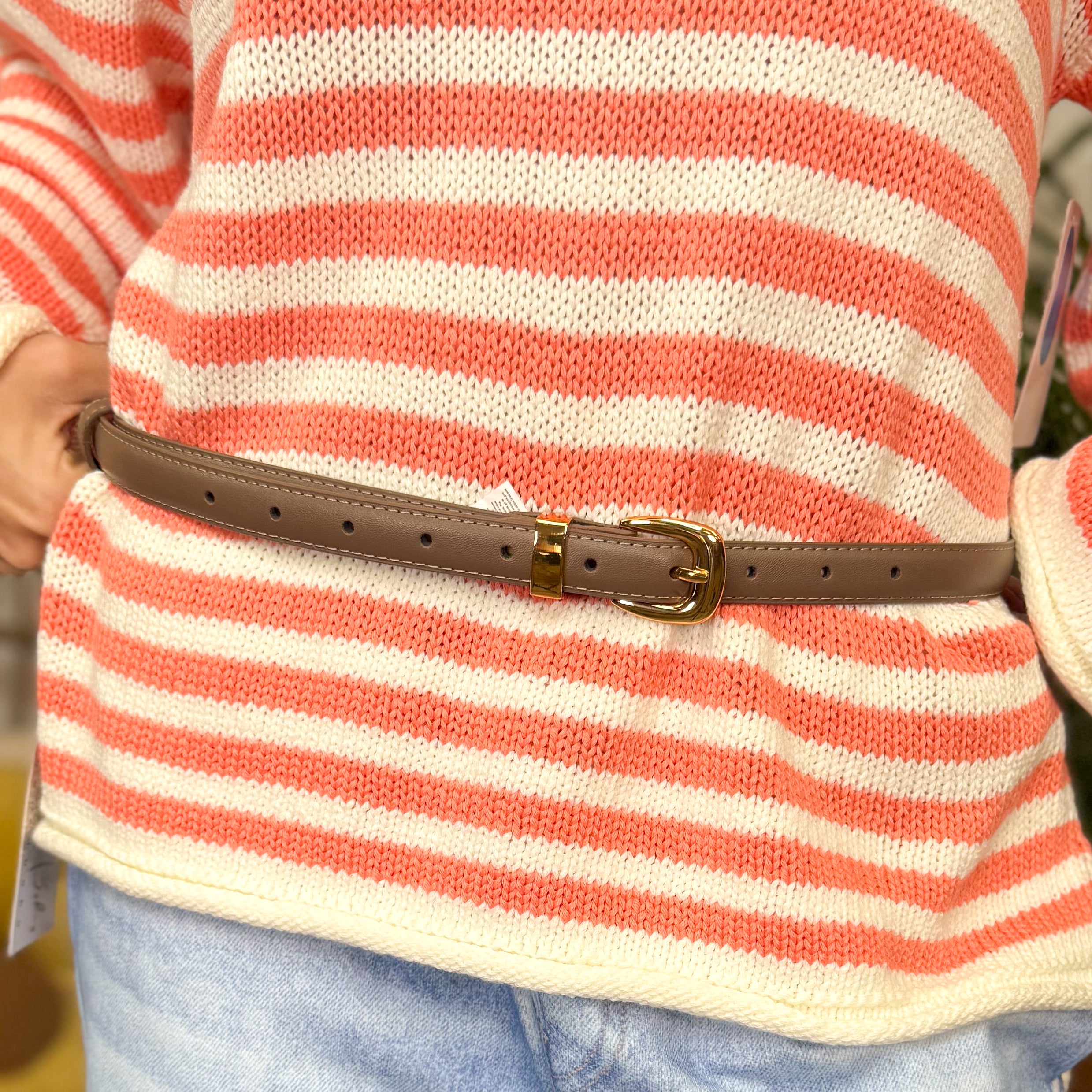 Fashionable Thin Leather Belt-340 Other Accessories-Fame Accessories-Heathered Boho Boutique, Women's Fashion and Accessories in Palmetto, FL