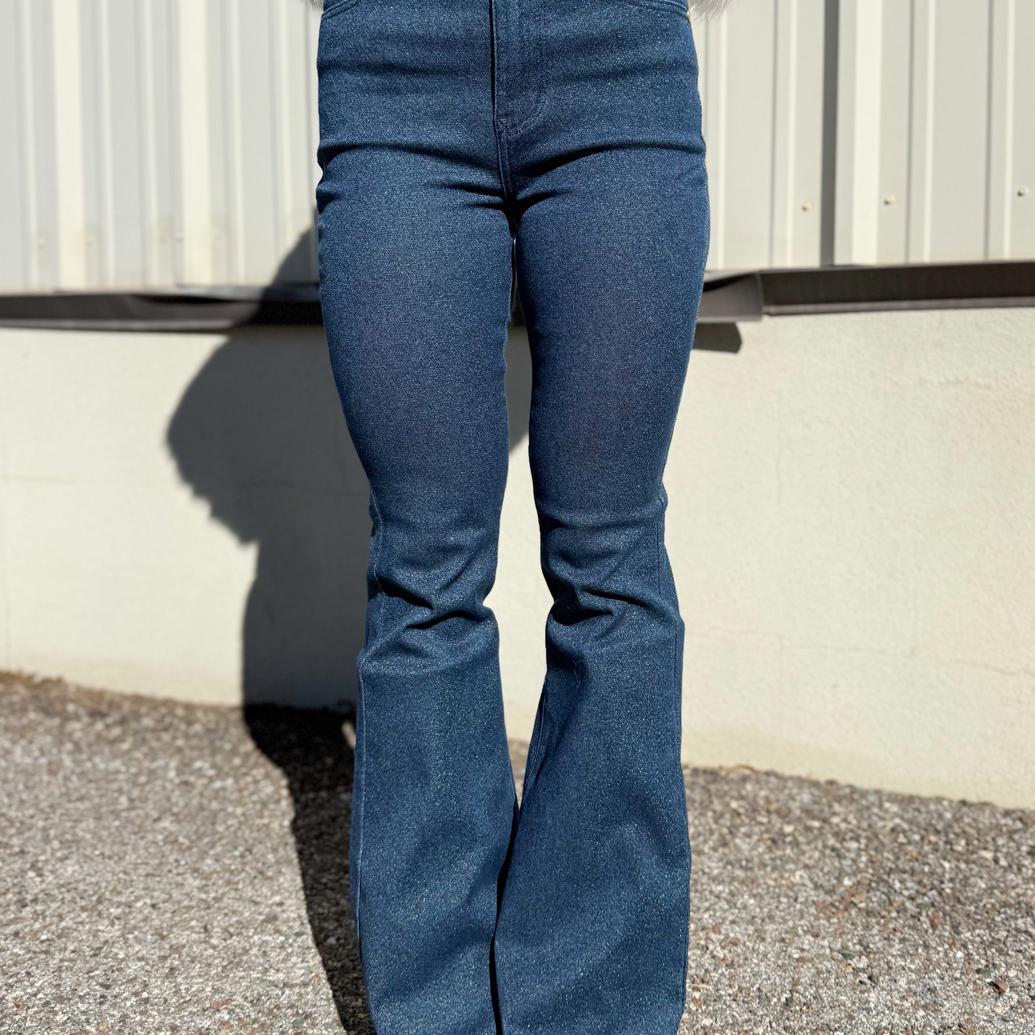 Twinkling Flare Jeans by Judy Blue-190 JEANS-Judy Blue-Heathered Boho Boutique, Women's Fashion and Accessories in Palmetto, FL