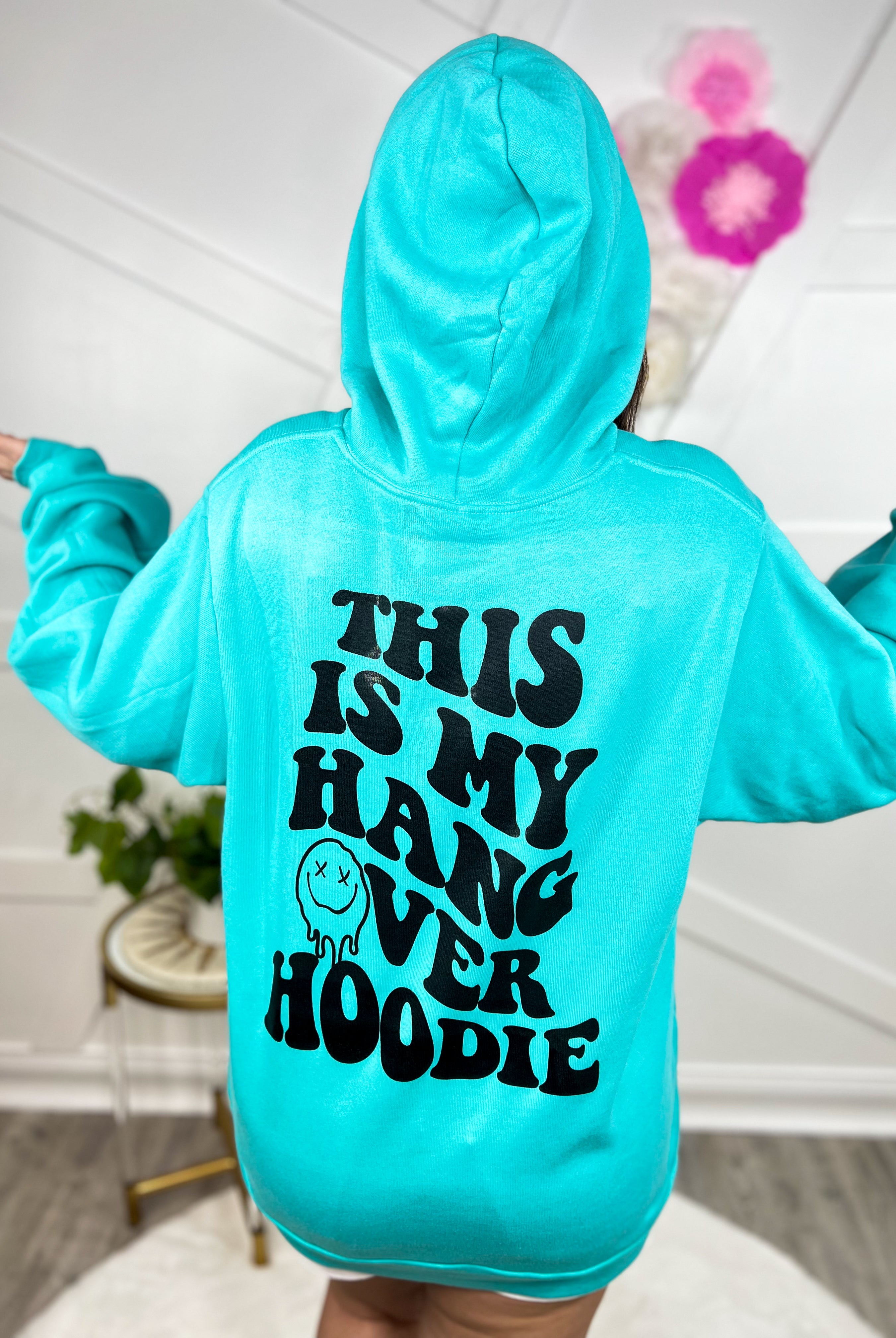 Hangover Graphic Hoodie-210 Hoodies-Heathered Boho-Heathered Boho Boutique, Women's Fashion and Accessories in Palmetto, FL