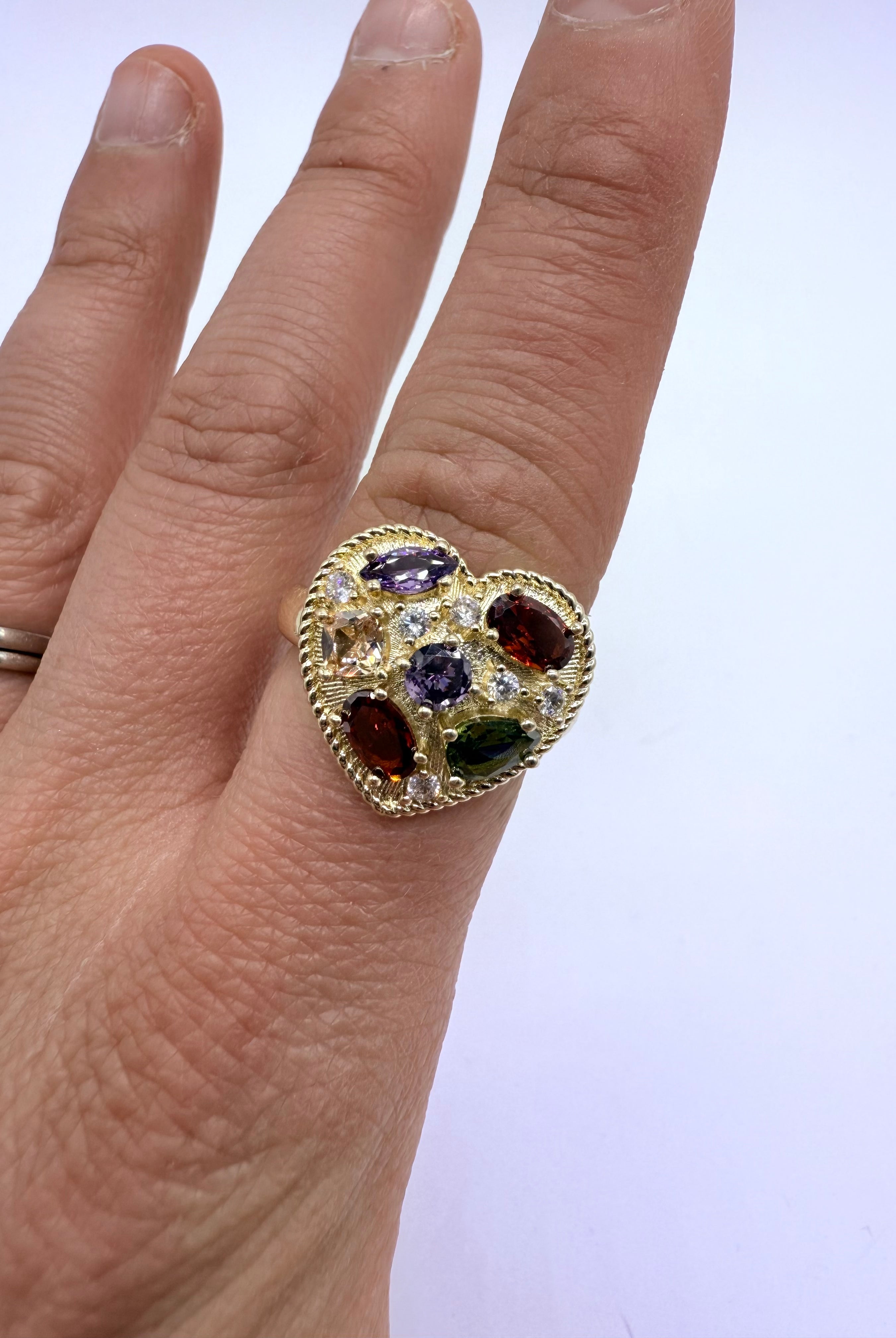 Loved to Pieces Heart Ring-310 Jewelry-Millenx Accessories, LLC.-Heathered Boho Boutique, Women's Fashion and Accessories in Palmetto, FL