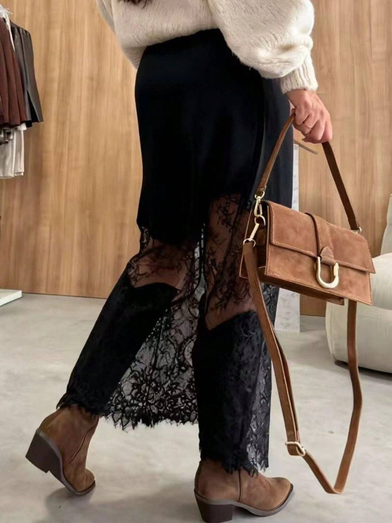 The Midnight Romance Skirt-170 Skort/ Skirt-Lovesoft-Heathered Boho Boutique, Women's Fashion and Accessories in Palmetto, FL