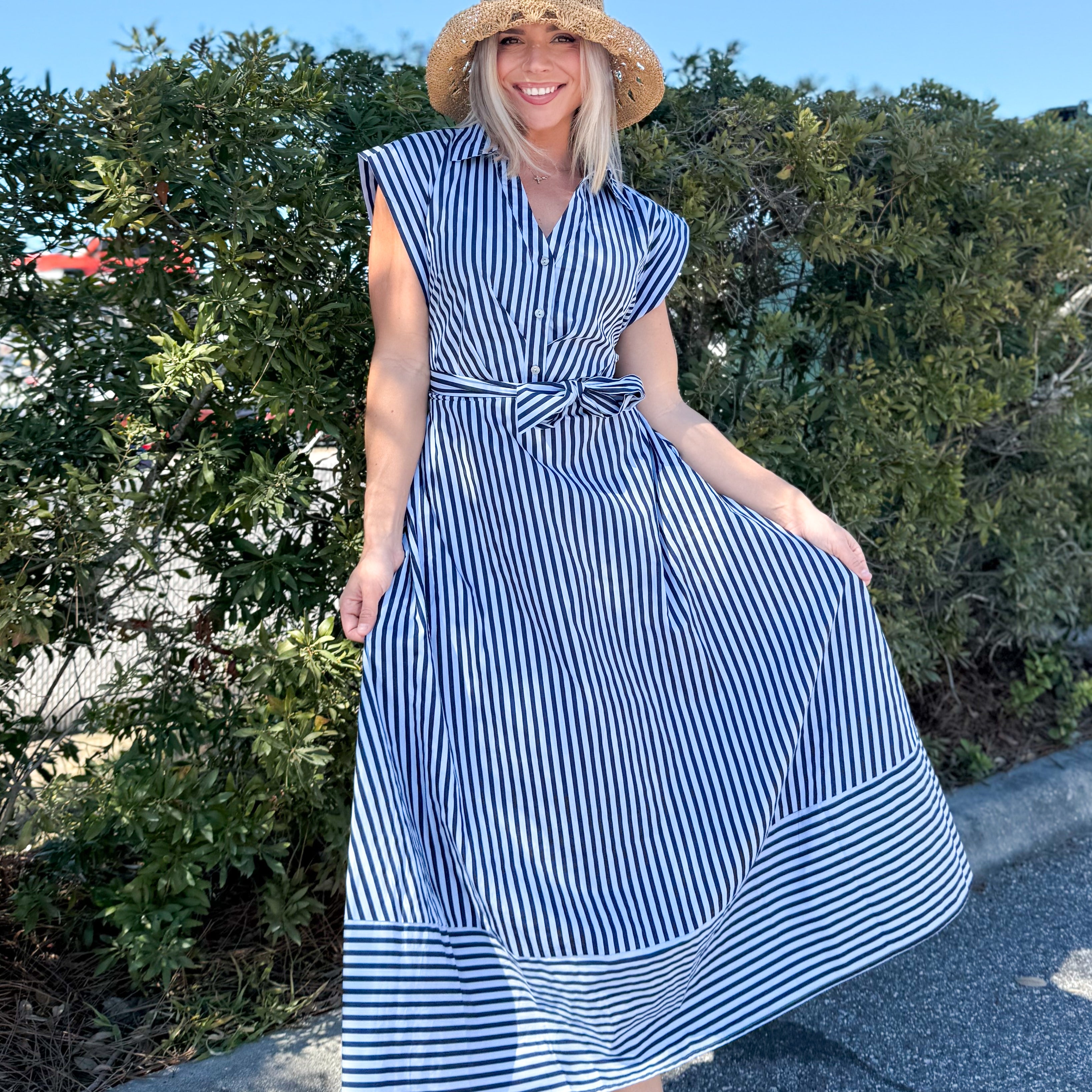 Practical Woman Dress-230 DRESSES/JUMPSUITS/ROMPERS-ENTRO-Heathered Boho Boutique, Women's Fashion and Accessories in Palmetto, FL