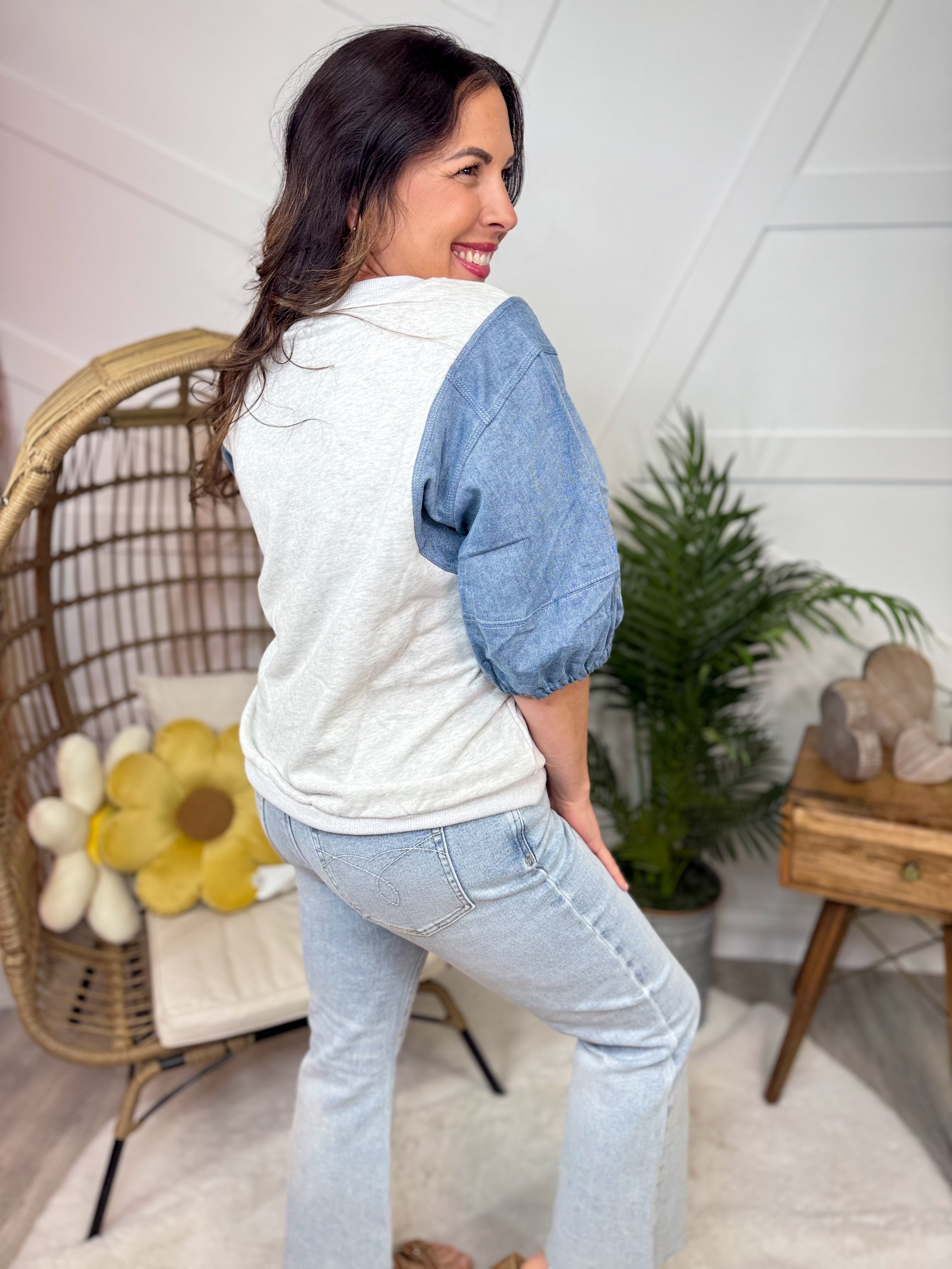 Remix Top-110 SHORT SLEEVE TOP-SEW IN LOVE-Heathered Boho Boutique, Women's Fashion and Accessories in Palmetto, FL