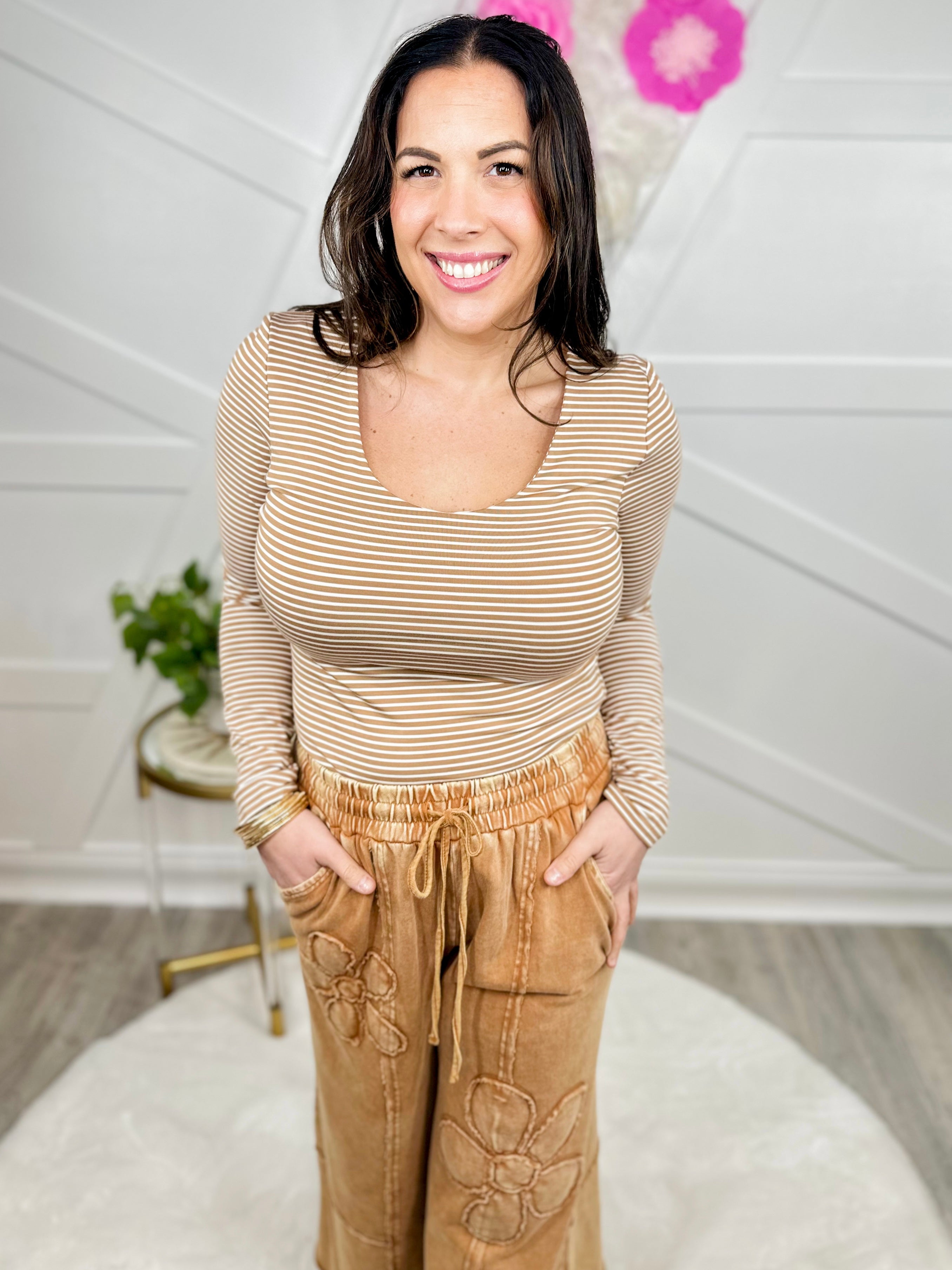 Restock: Floral Utility Mineral Wash Pants-150 PANTS-Easel-Heathered Boho Boutique, Women's Fashion and Accessories in Palmetto, FL